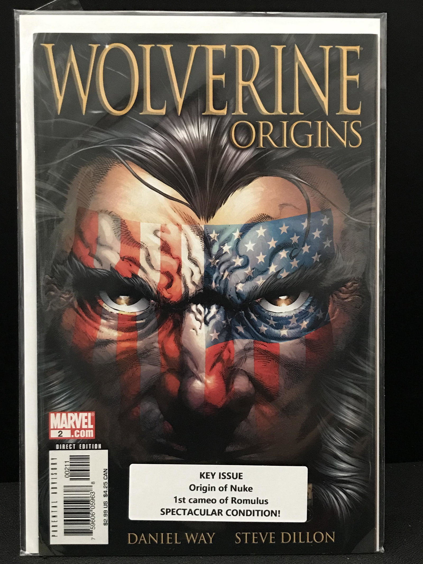 MARVEL COMICS NO.2 WOLVERINE ORIGINS (ORIGIN OF NUKE AND 1ST CAMEO OF ROMULUS) (1 of 1)