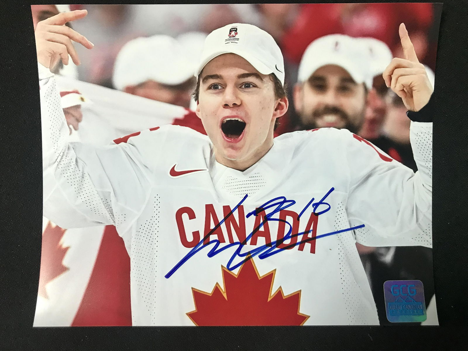 CONNOR BEDARD SIGNED TEAM CANADA 8 X 10 (GCG HOLO): Prices are in Canadian dollars
