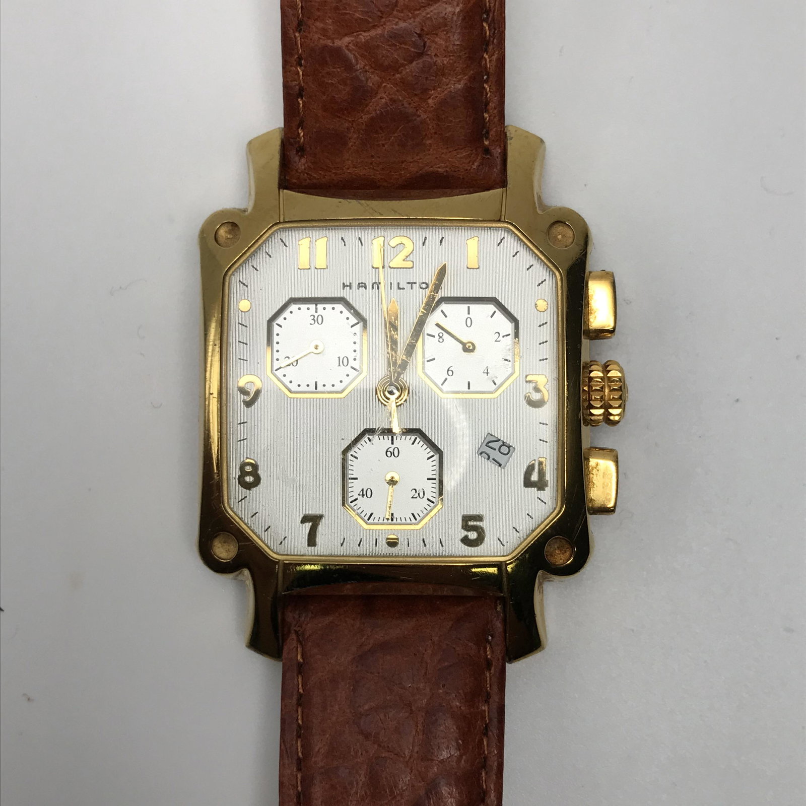 MENS HAMILTON LLOYD KHAKI CHRONO GREAT WORKING CONDITION: Prices are in Canadian dollars