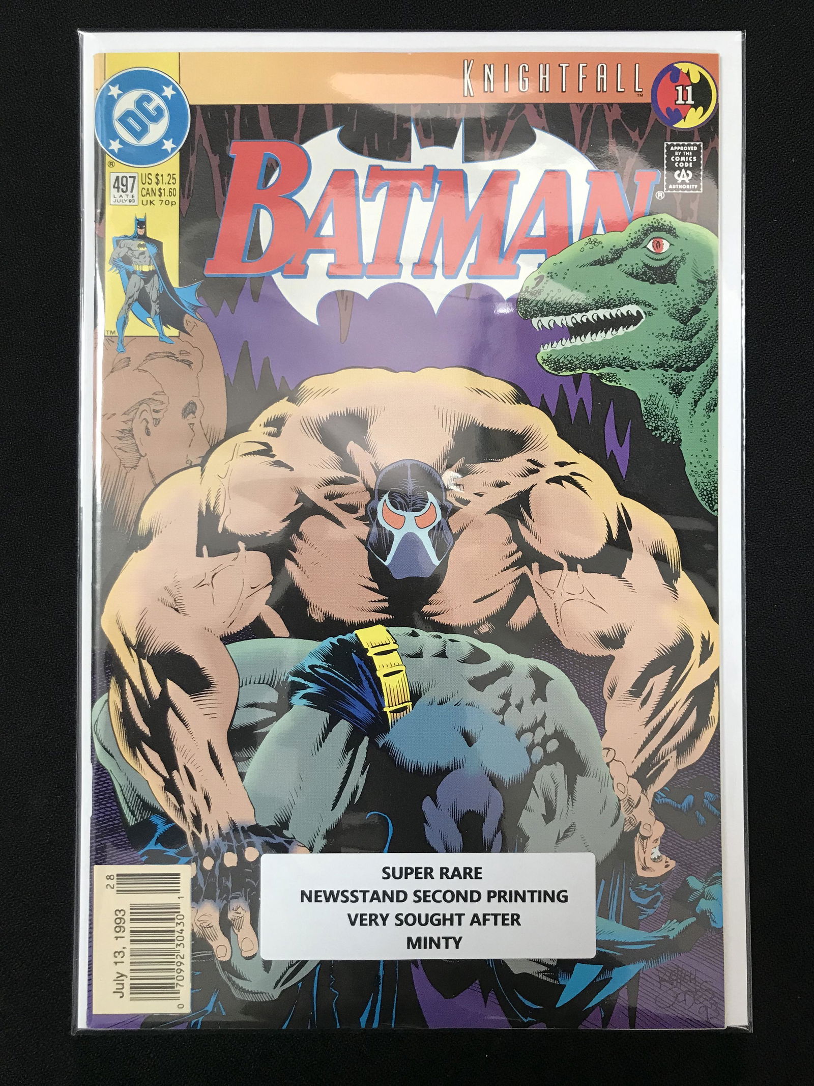 BATMAN KNIGHTFALL #497 RARE NEWSTAND PRINTING (DC COMICS) (1 of 1)