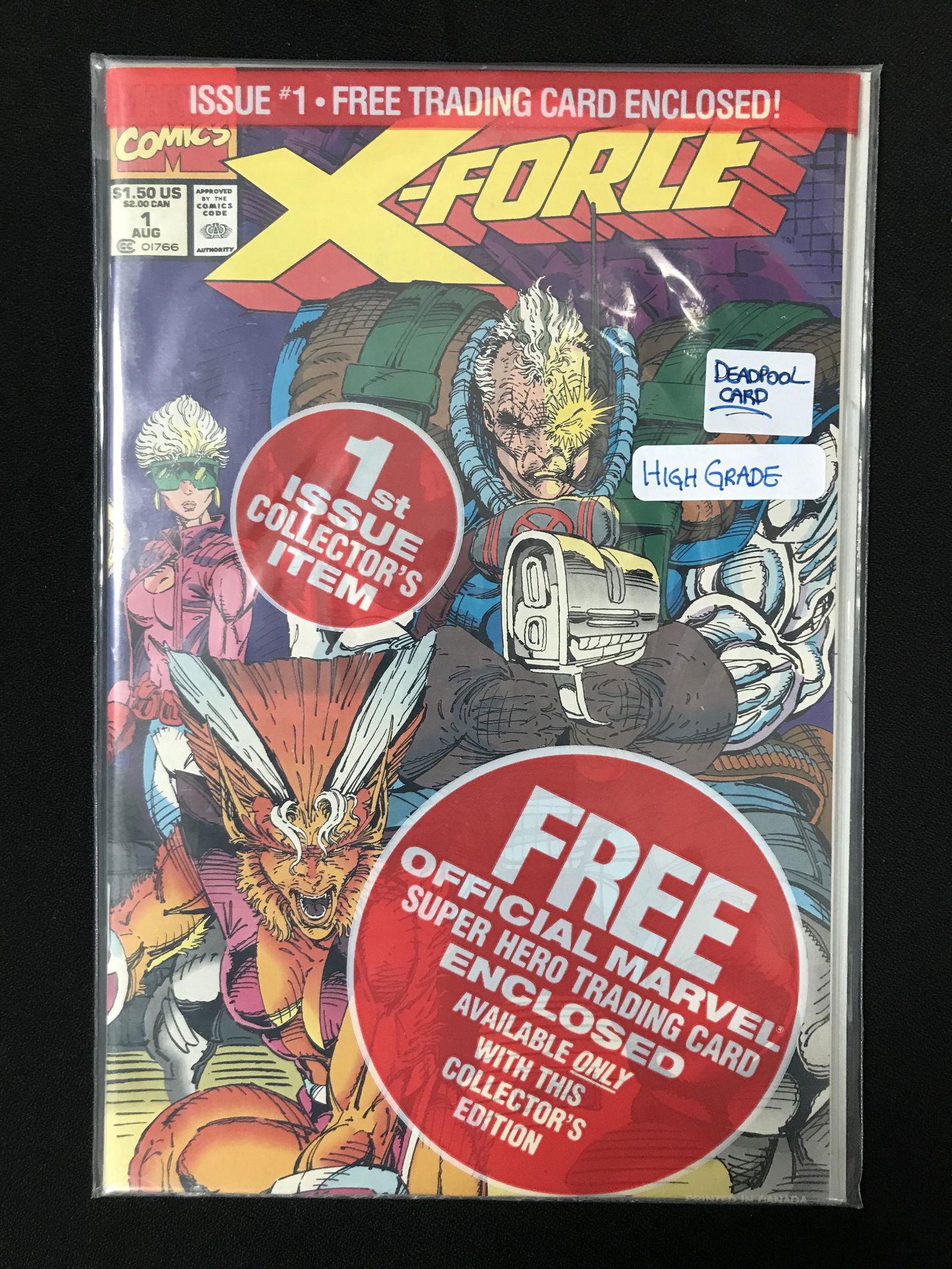 MARVEL COMICS NO.1 X-FORCE DEADPOOL CARD (1 of 1)