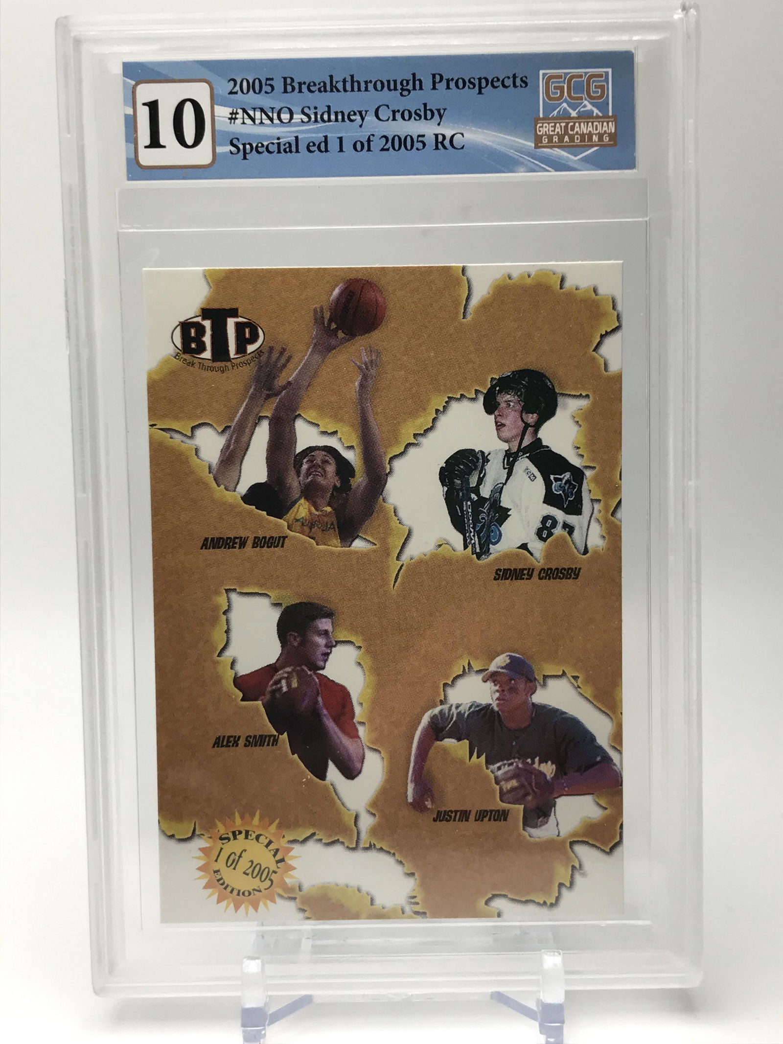 2005 BREAKTHROUGH PROSPECTS NO.NNO SIDNEY CROSBY SPECIAL ED 1 OF 2005 ROOKIE CARD GCG GRADED 10 (1 of 2)