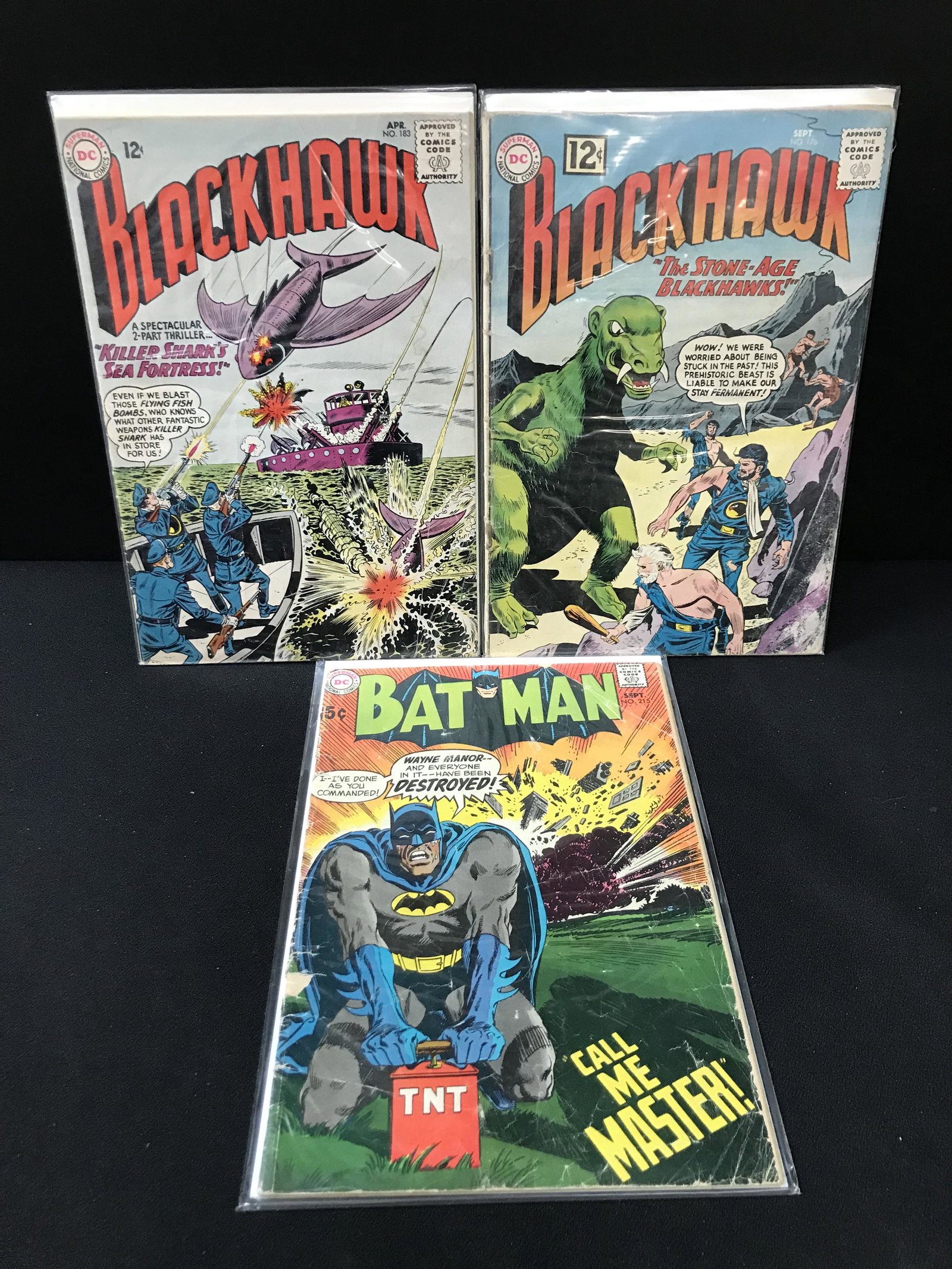 BLACKHAWK #183 AND #176 AND BATMAN #215 (DC COMICS): Prices are in Canadian dollars