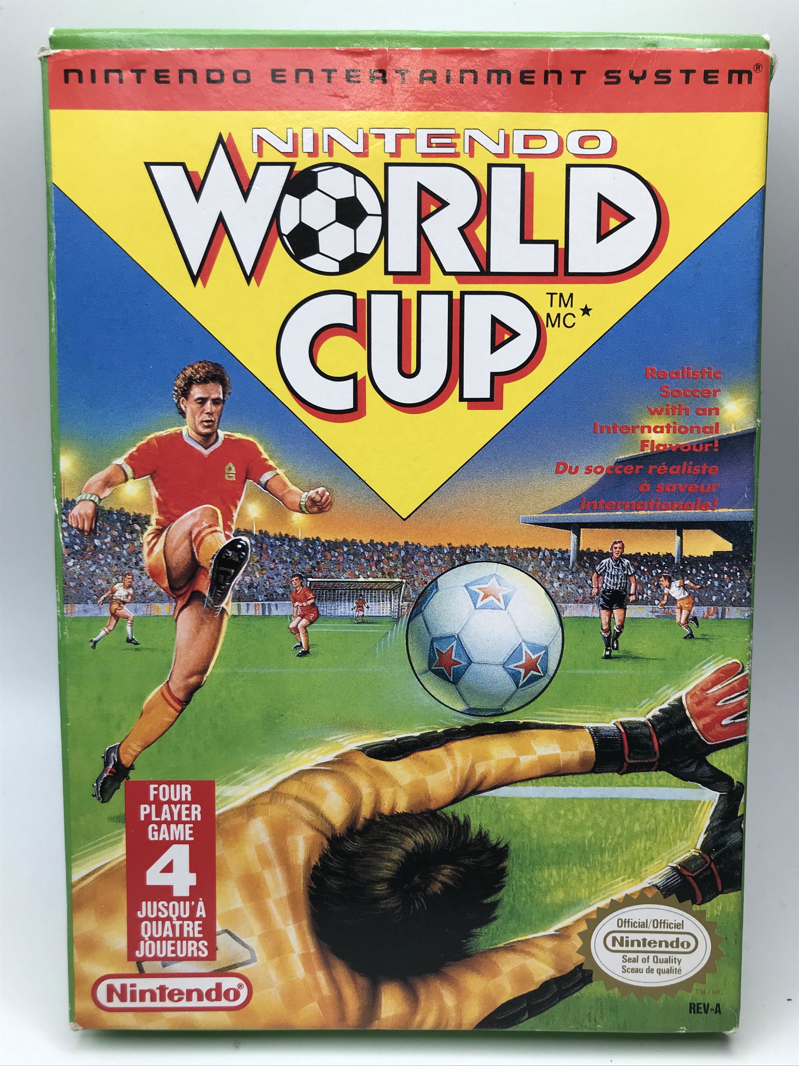 NES NINTENDO WORLD CUP VIDEO GAME COMPLETE WITH BOX (1 of 1)