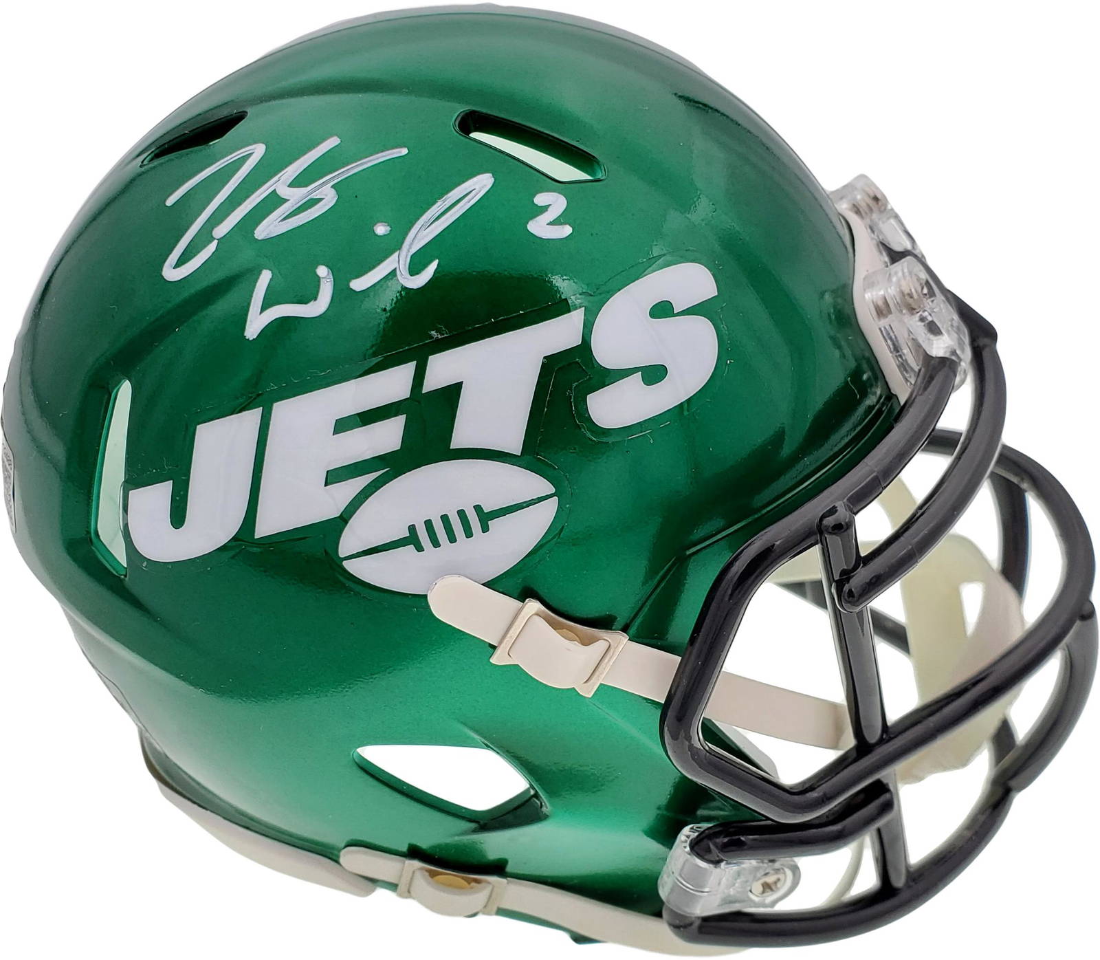 Zach Wilson Signed Ny Jets Chrome Mini Helmet (beckett Coa) Auction