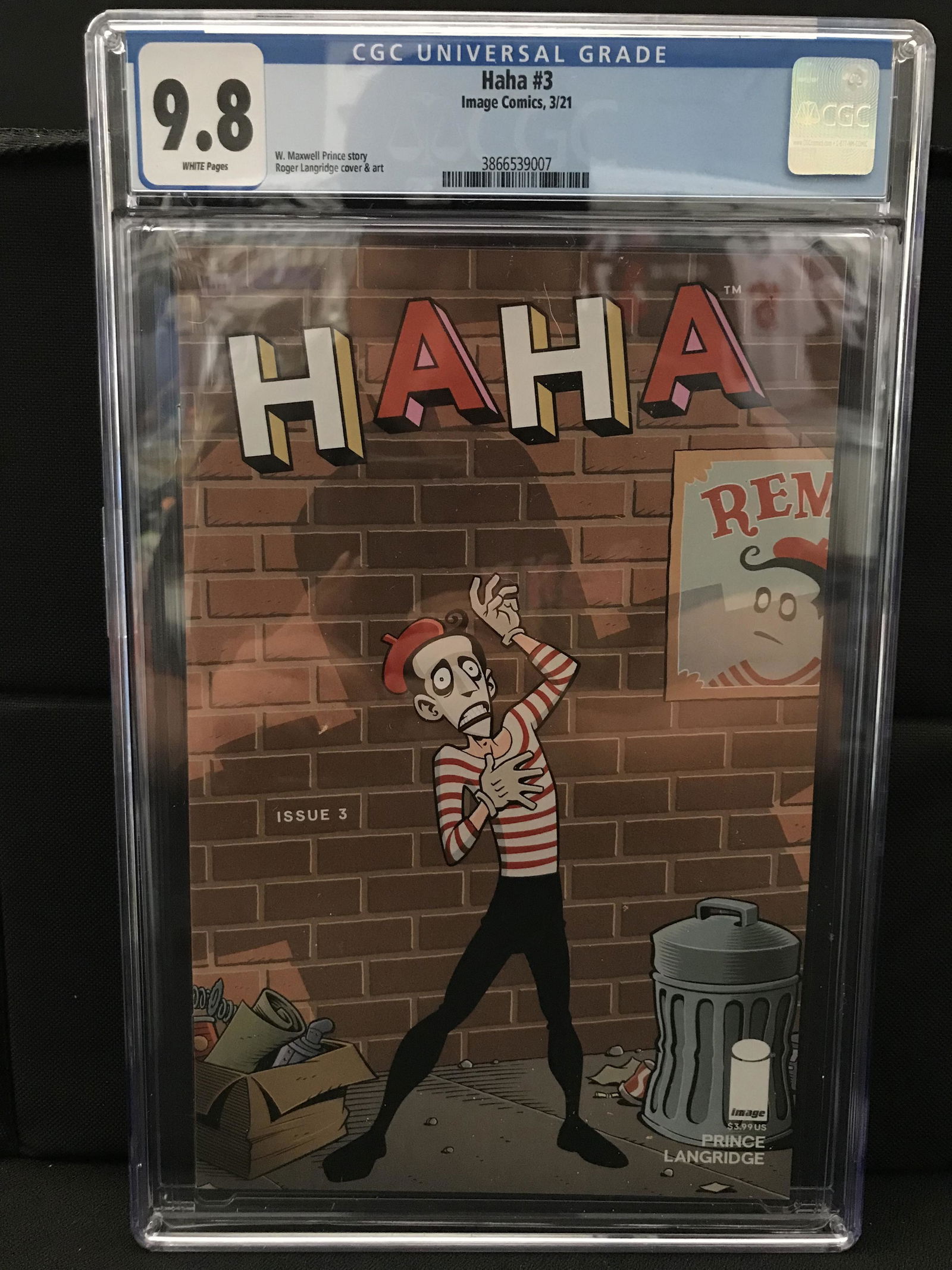 IMAGE COMICS NO.3 HAHA CGC GRADED 9.8 (1 of 1)