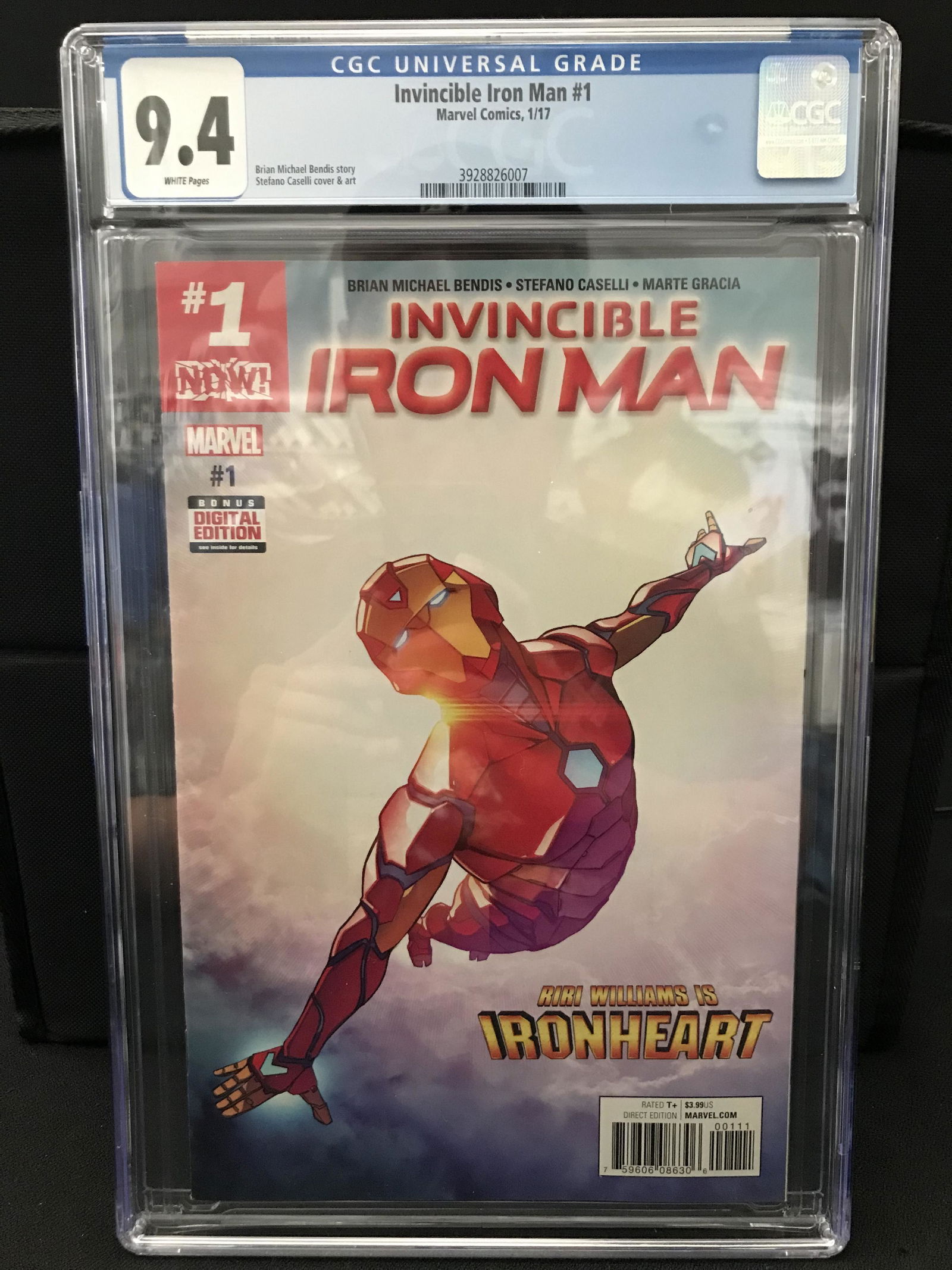 MARVEL COMICS NO.1 INVINCIBLE IRON MAN CGC GRADED 9.4 (1 of 1)
