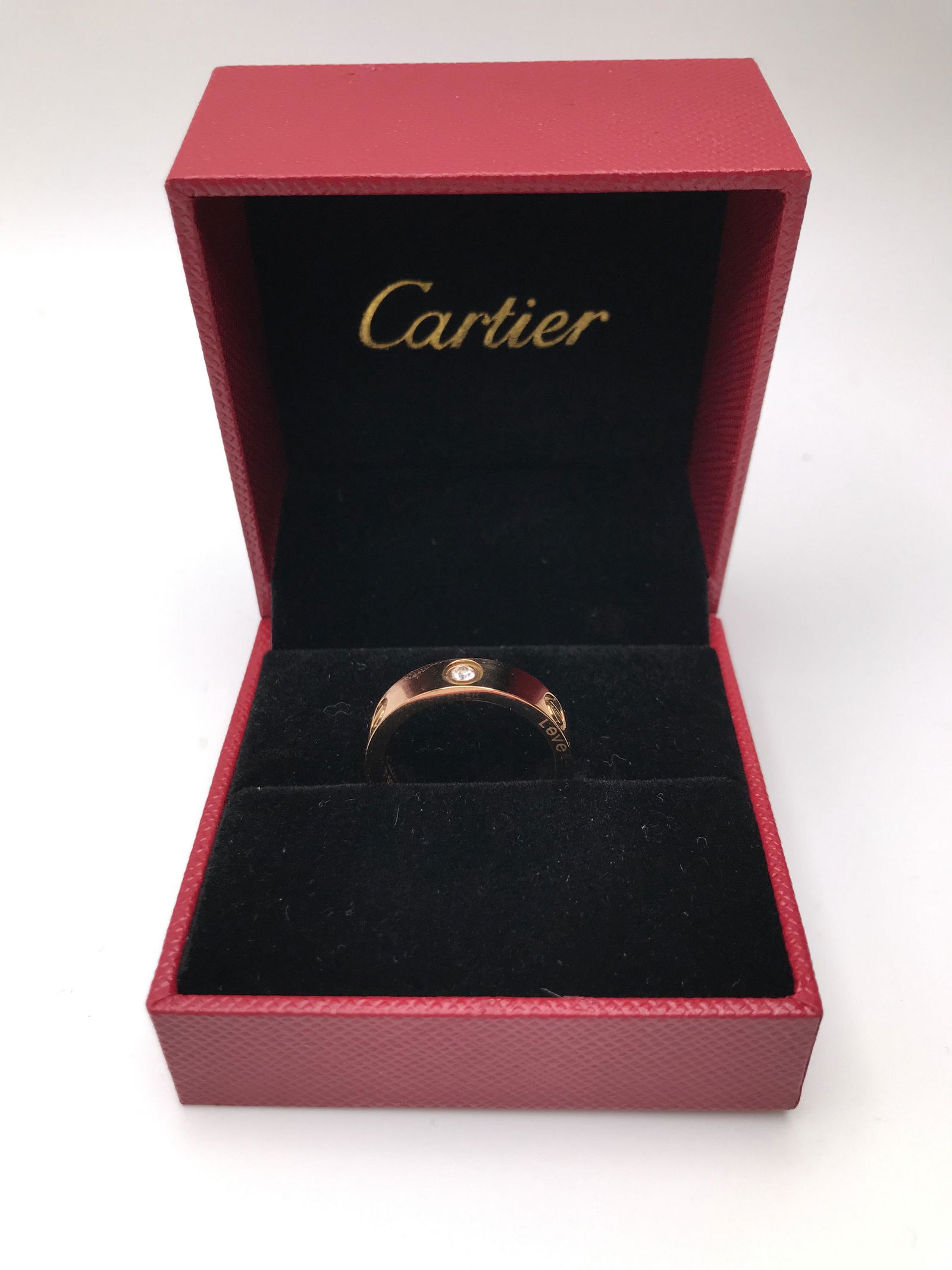 Cartier Mens Ring Stamped Cartier And Marked 18k/750 In Box (replica