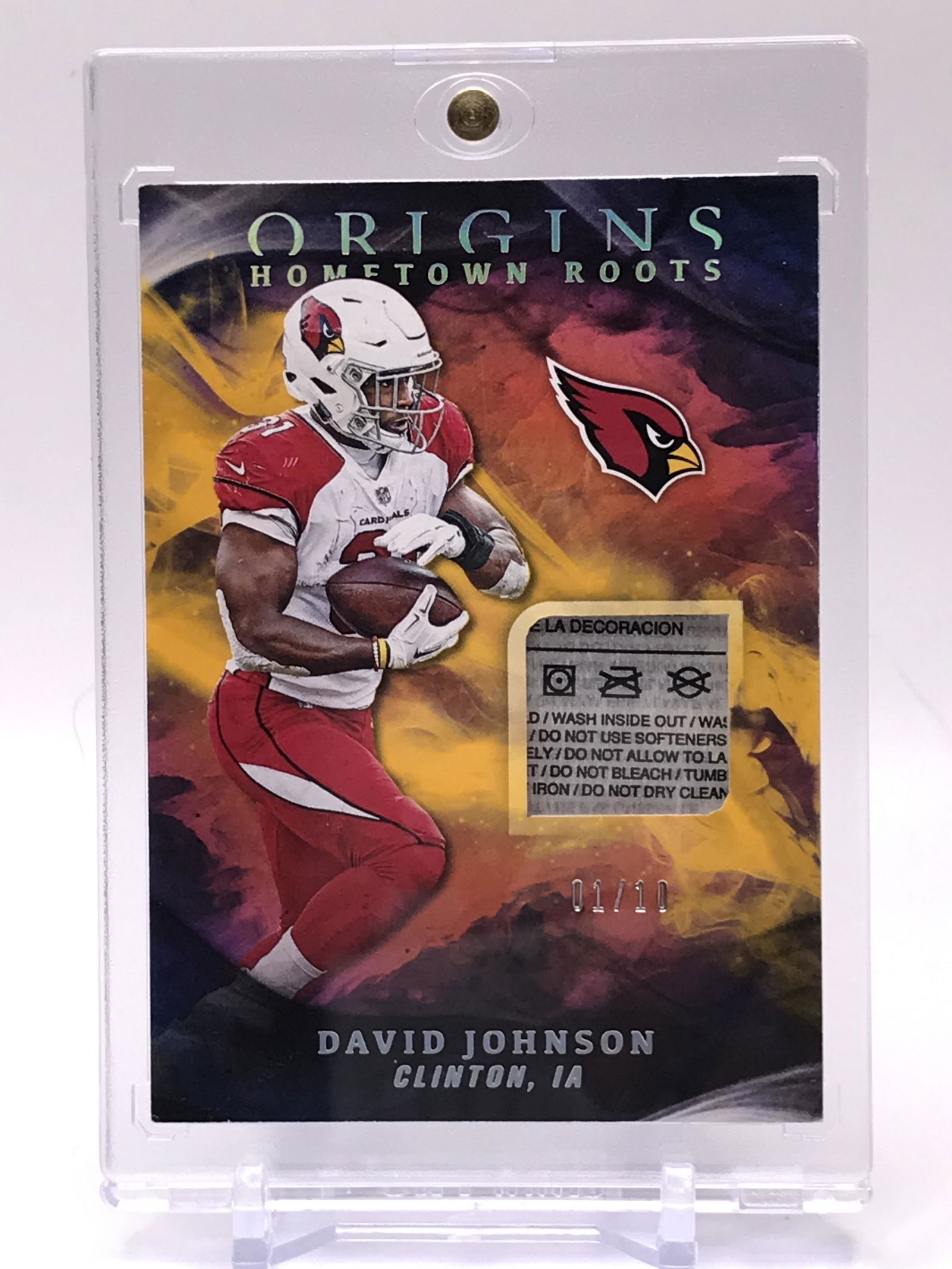 2019 PANINI ORIGINS NO.HR-19 DAVID JOHNSON LAUNDRY TAG 1/10: Prices are in Canadian dollars