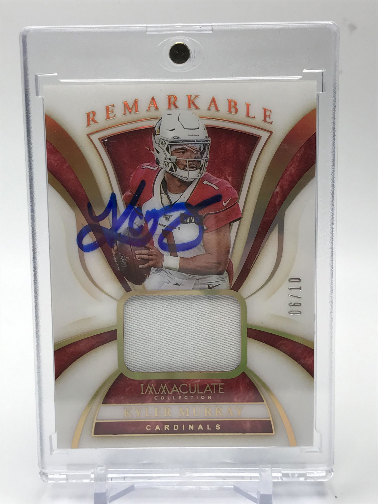 2020 PANINI IMMACULATE COLLECTION #RMT KYLER MURRAY SIGNED PATCH CARD NUMBERED 06/10 (1 of 2)