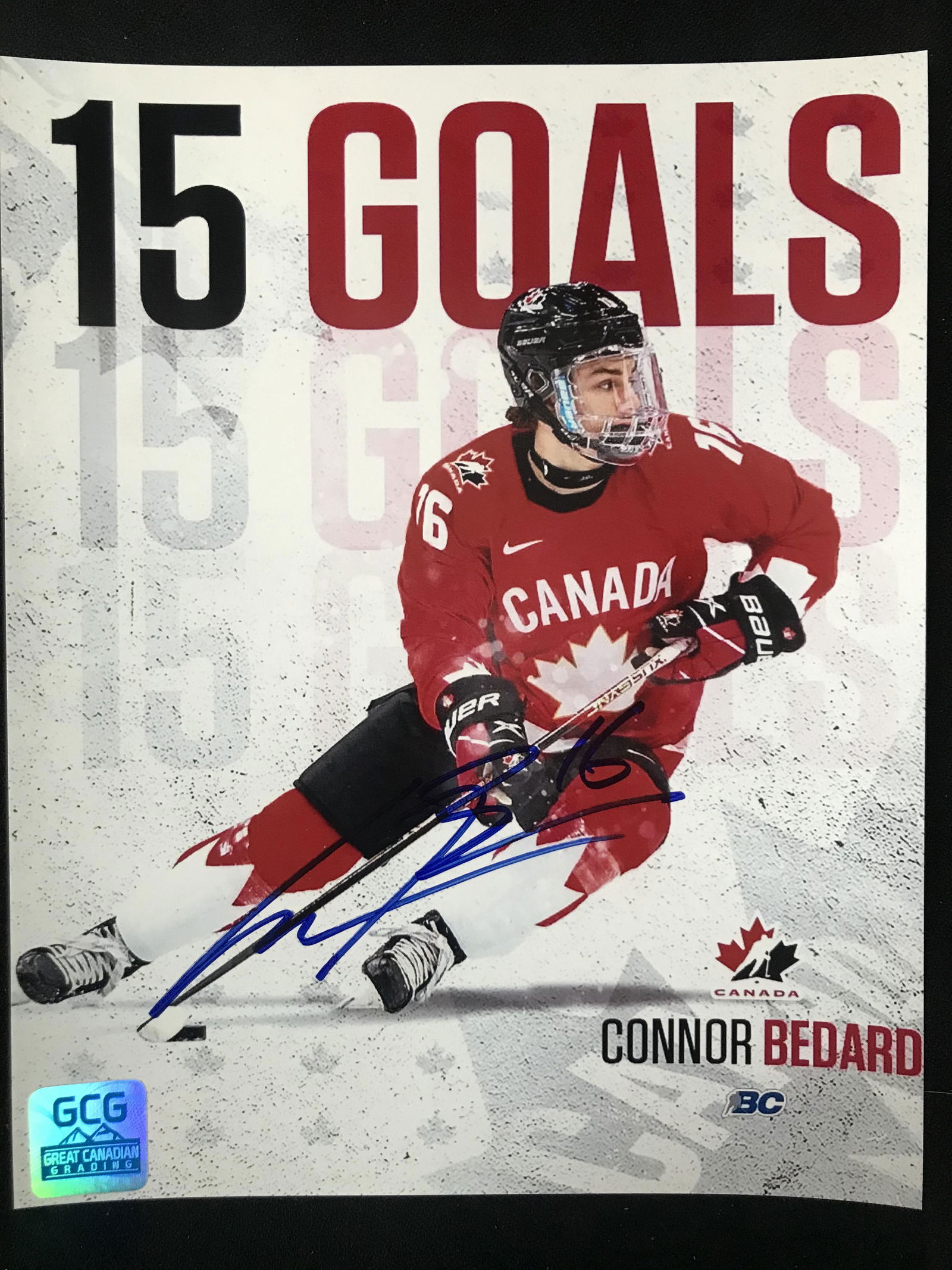 CONNOR BEDARD 8X10 AUTOGRAPHED PHOTO GCG AUTHENTICATED (1 of 1)