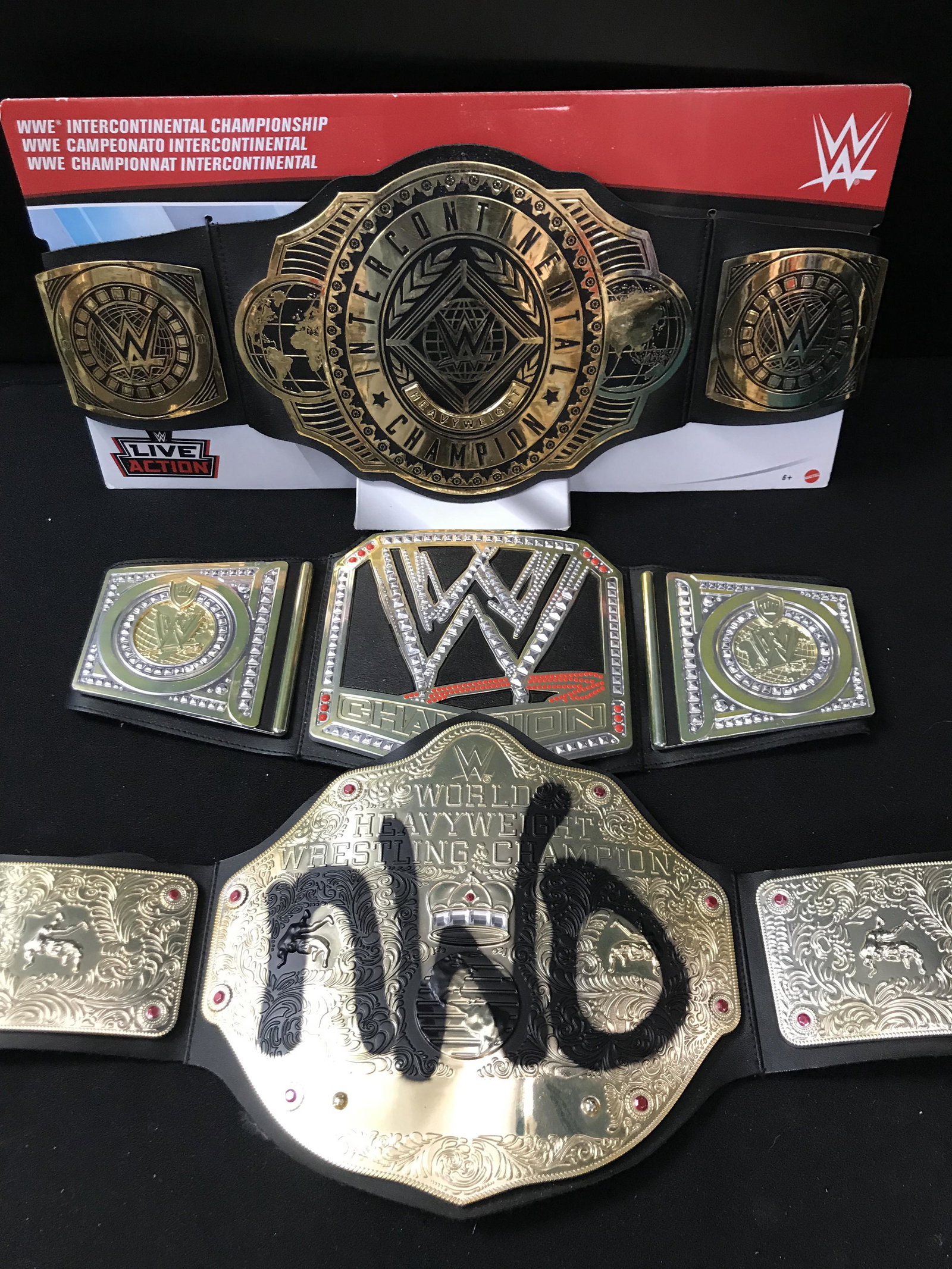WRESTLING BELTS LOT: Prices are in Canadian dollars