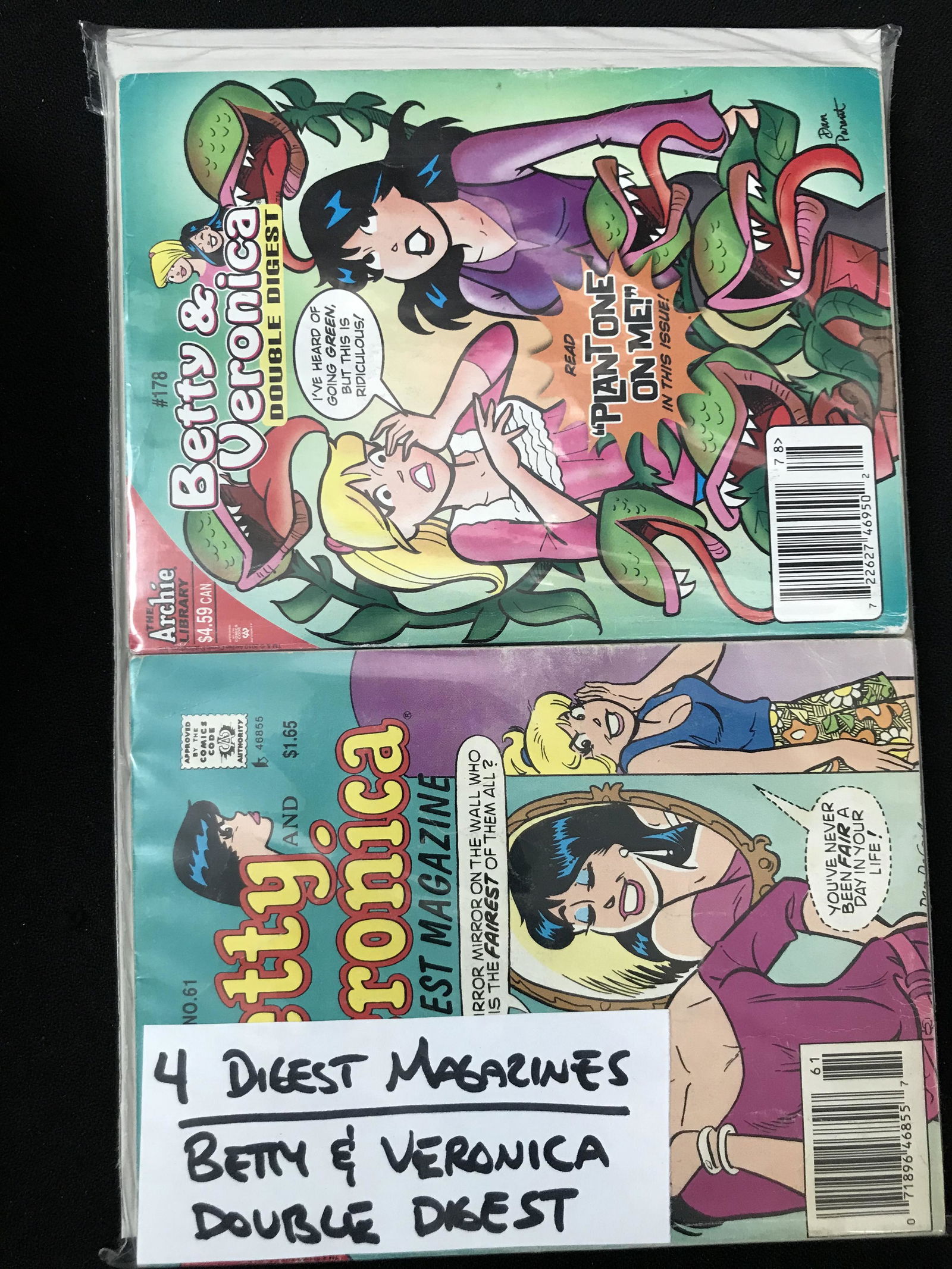 LOT OF 4 BETTY & VERONICA DOUBLE DIGEST COMICS (ARCHIE SERIES COMICS) (1 of 1)