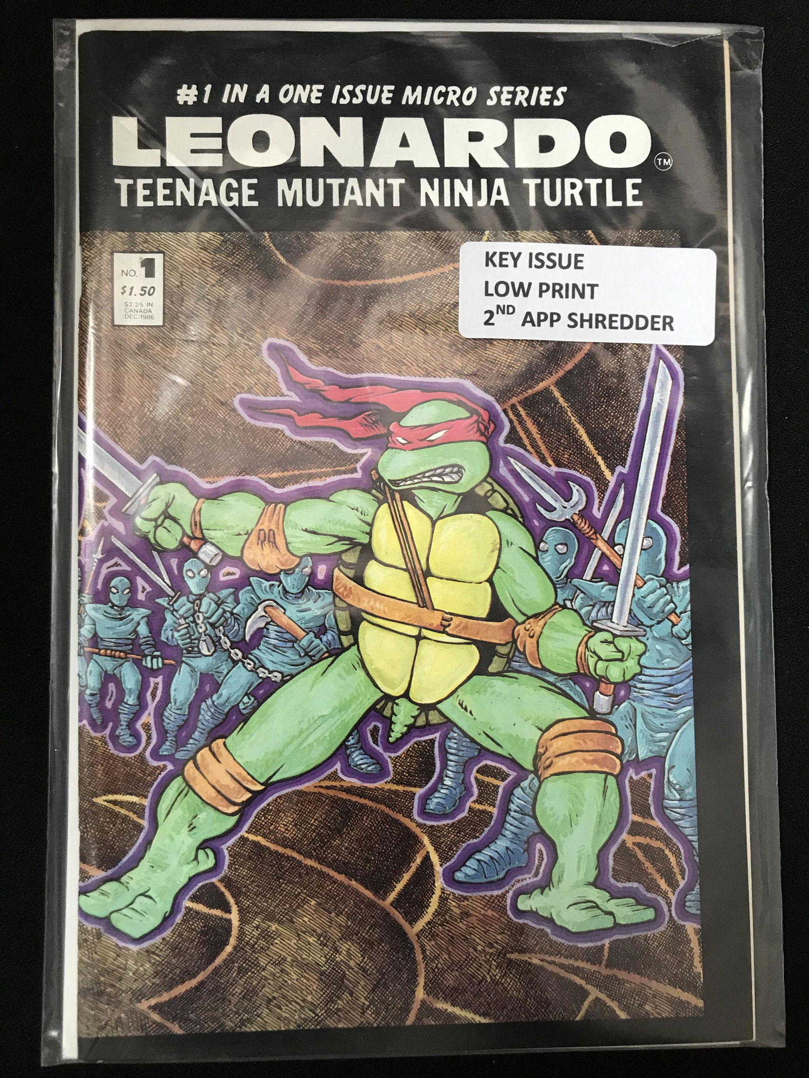 TEENAGE MUTANT NINJA TURTLES LEONARDO  #1 KEY ISSUE COMIC (1 of 1)