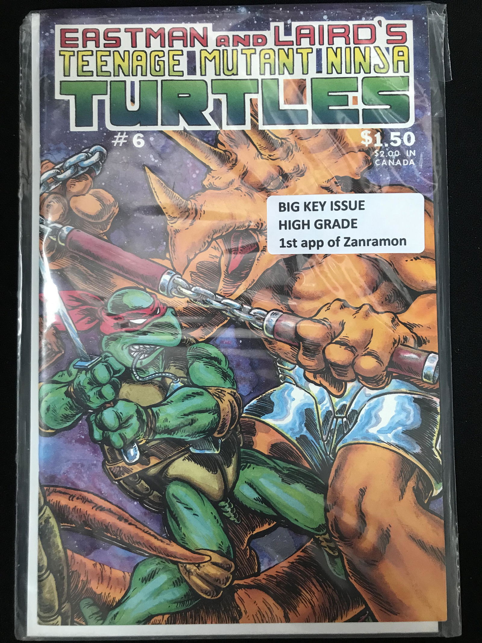 EASTMAN AND LAIRD'S TEENAGE MUTANT NINJA TURTLES COMIC #6 BIG KEY ISSUE (1 of 1)
