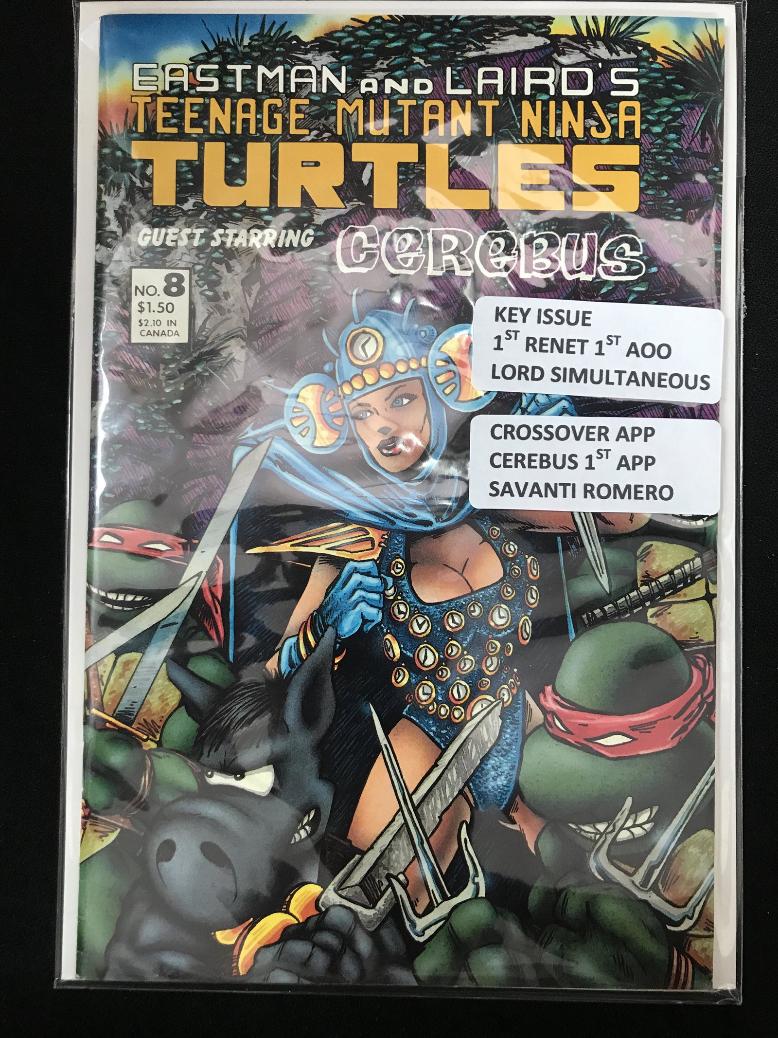EASTMAN AND LAIRD'S TEENAGE MUTANT NINJA TURTLES COMIC #8 KEY ISSUE: Prices are in Canadian dollars