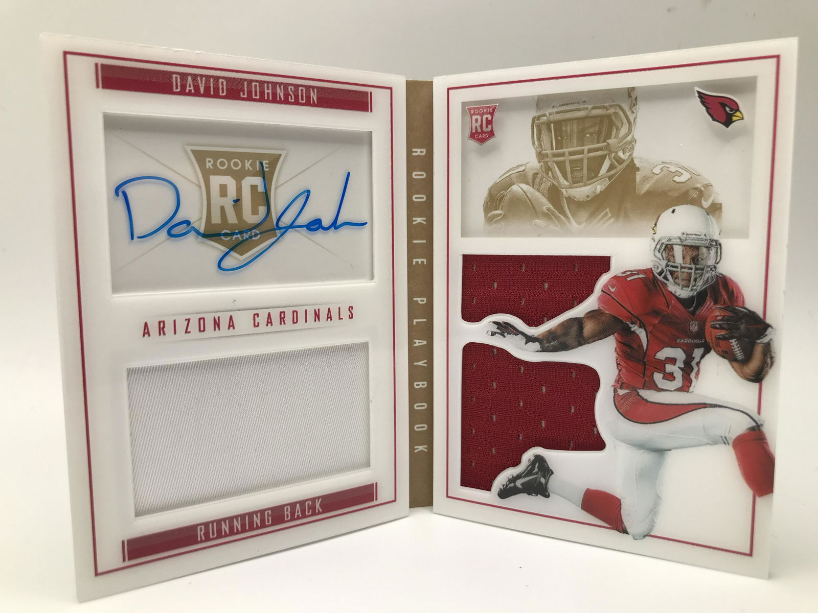 2015 PANINI PLAYBOOK #66 DAVID JOHNSON JUMBO PATCH AUTO ROOKIE CARD NUMBERED 49/99: Prices are in Canadian dollars