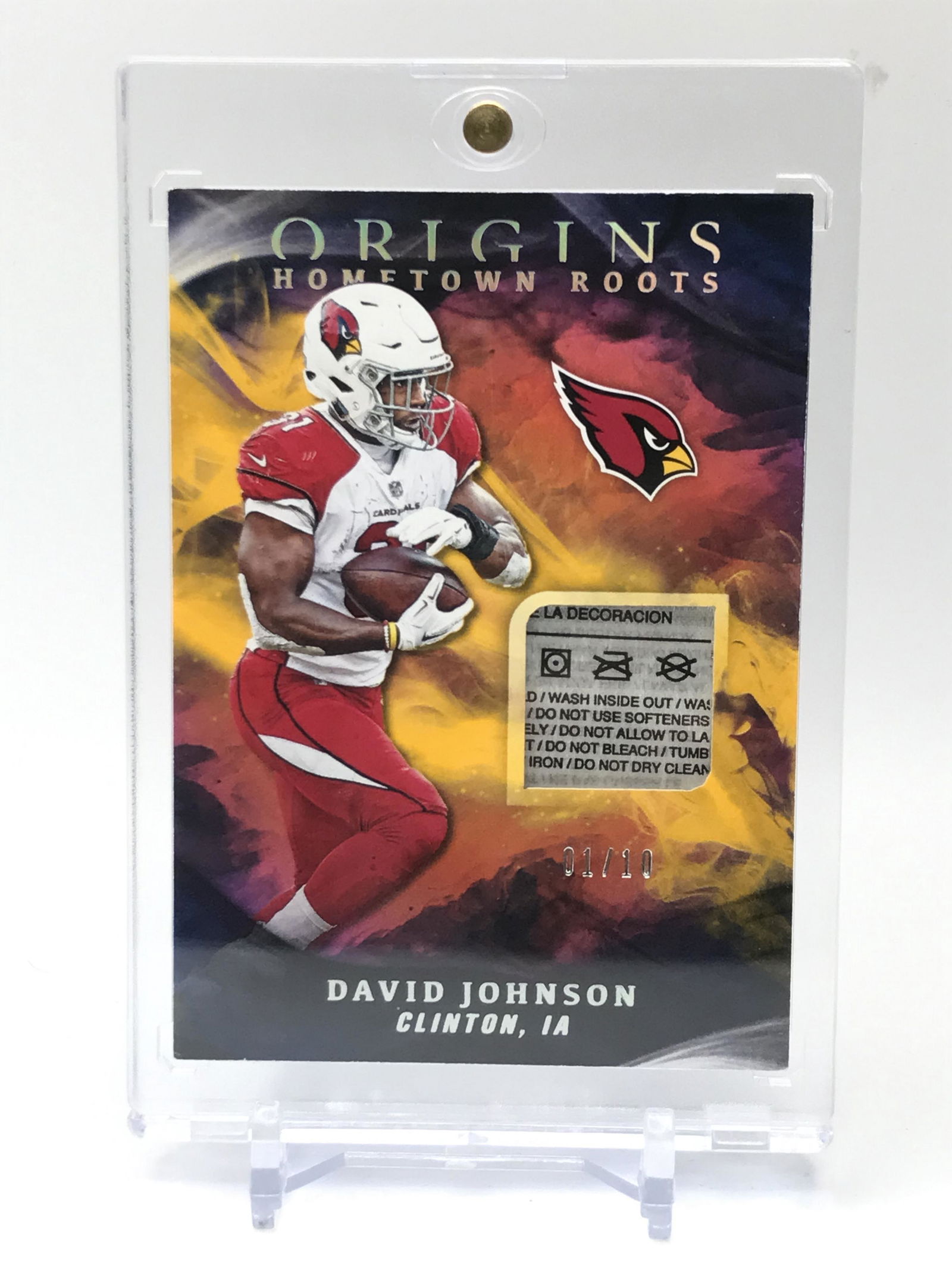 2019 PANINI ORIGINS HOMETOWN ROOTS #HR-19 DAVID JOHNSON PATCH CARD NUMBERED 01/10: Prices are in Canadian dollars