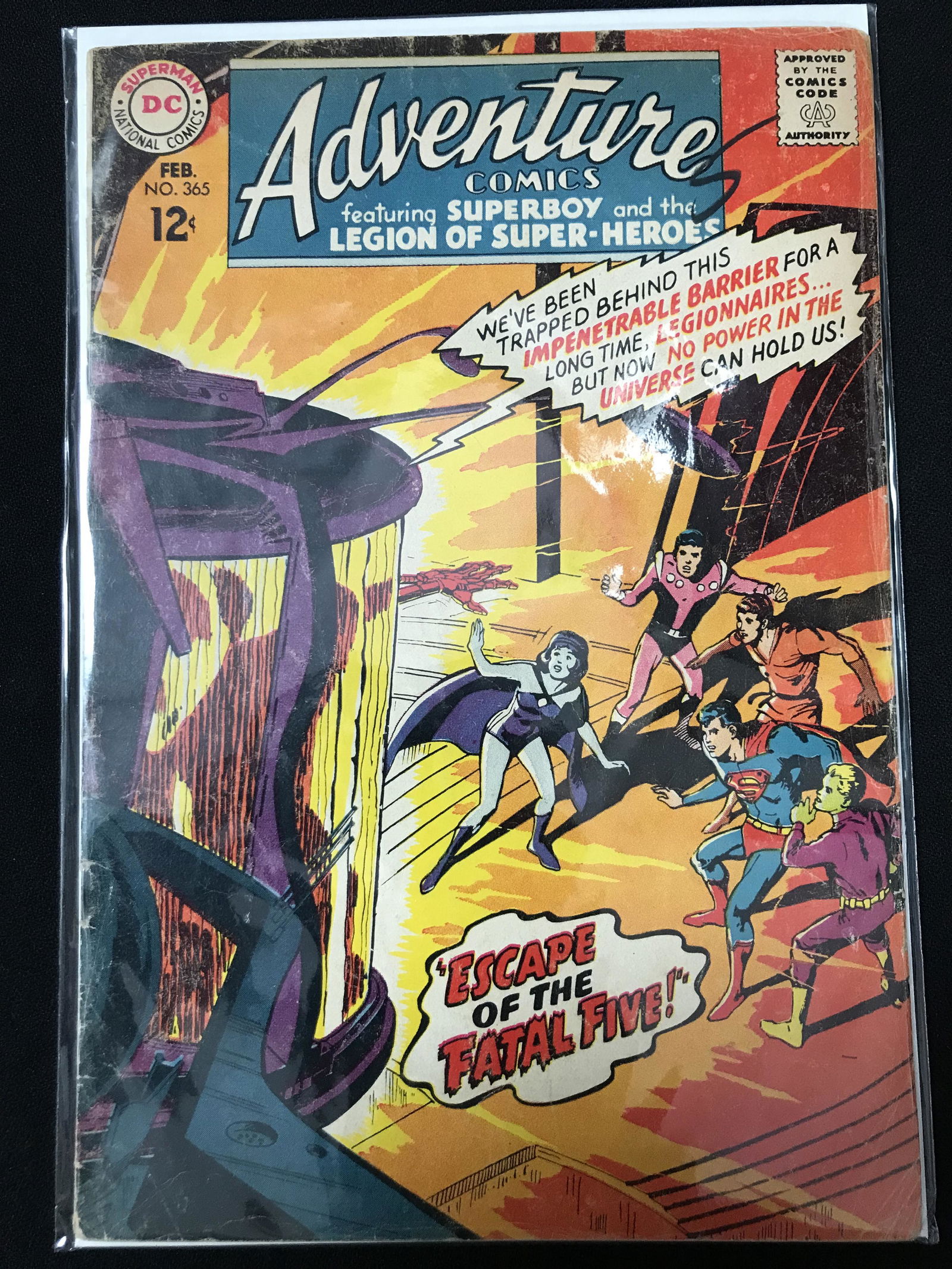 DC COMICS NO.365 ADVENTURE COMICS FEAT SUPERBOY AND THE LEGION OF SUPER-HEROES (1 of 1)