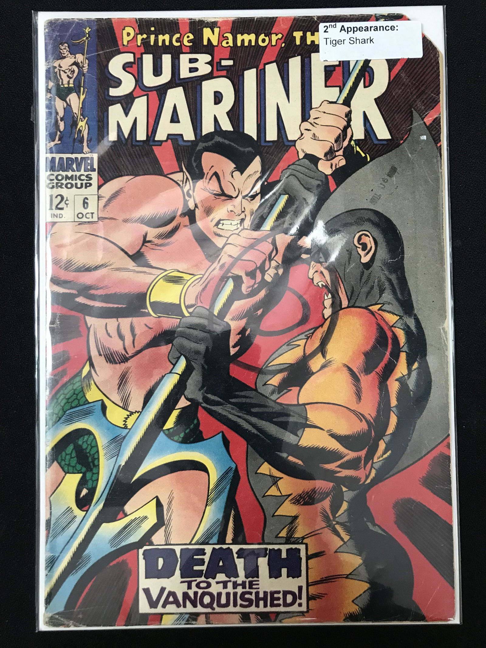 MARVEL COMICS NO.6 PRINCE NAMOR THE SUB-MARINER (2ND APP TIGER SHARK) (1 of 1)