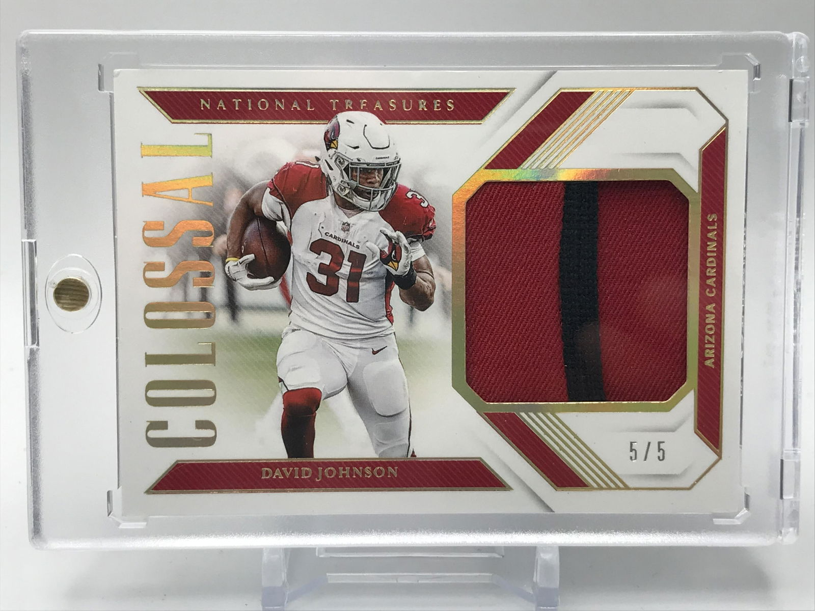2016 PANINI NATIONAL TREASURES DAVID JOHNSON NO. CM-DJ 5/5 PATCH CARD: Prices are in Canadian dollars