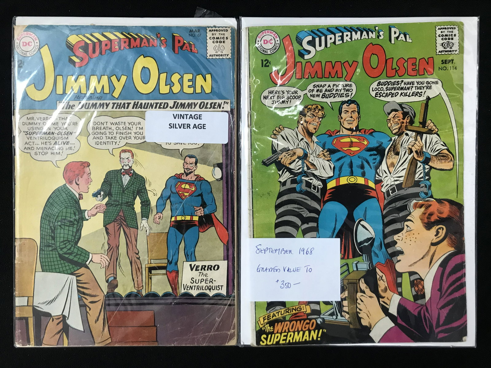 SUPERMAN'S PAL JIMMY OLSEN #114 AND # 67 (DC COMICS): Prices are in Canadian dollars