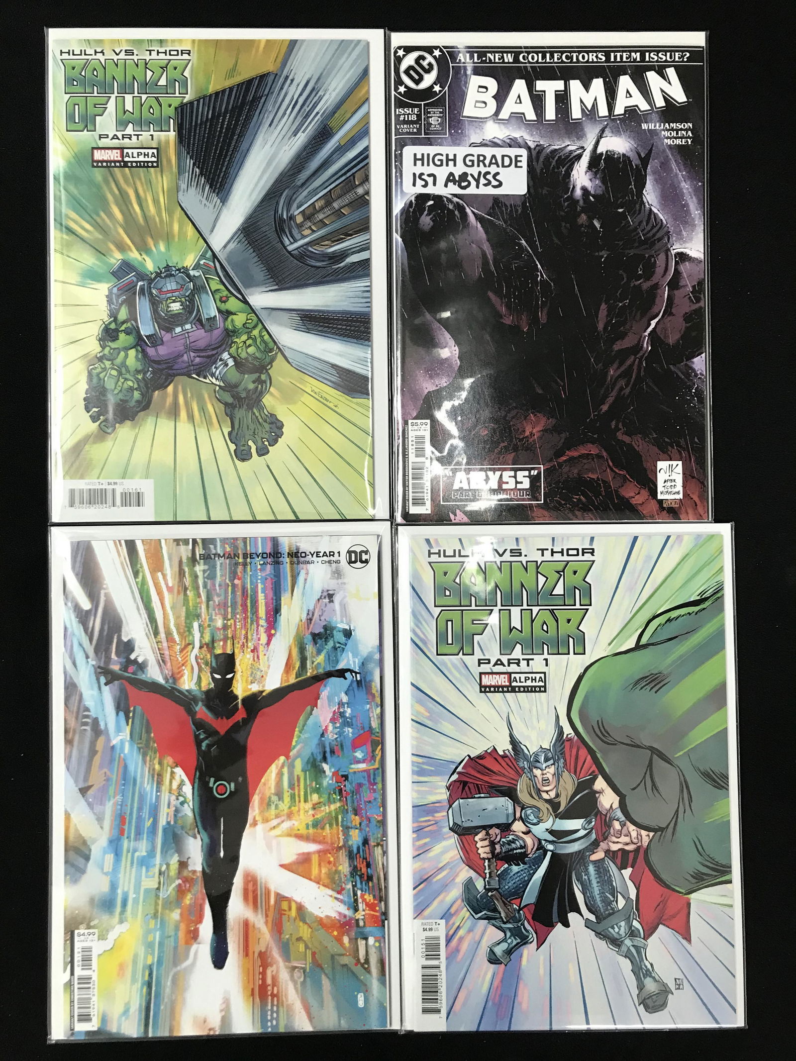 LOT OF 4 SUPERHERO COMICS ALL  HIGH GRADE  (DC AND MARVEL COMICS) (1 of 1)