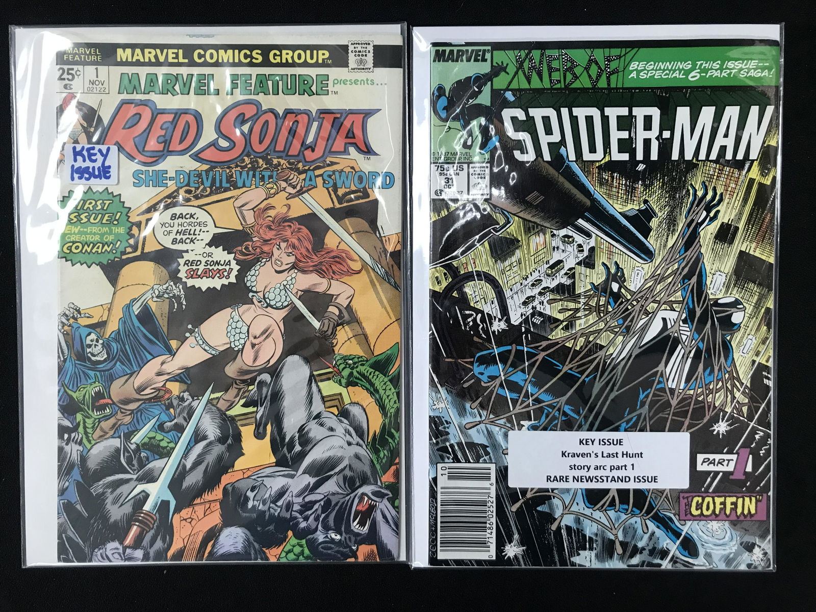 RED SONJA #1 AND WEB OF SPIDER-MAN # 31 BOTH ARE KEY ISSUES  (MARVEL COMICS) (1 of 1)