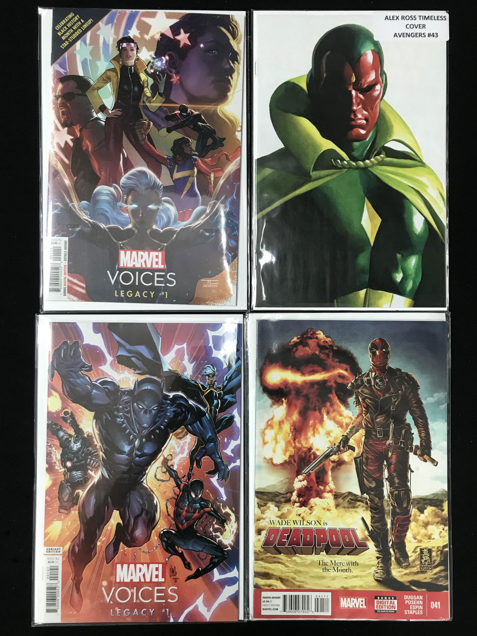 LOT OF SUPERHERO COMICS VOICES #1 ,AVENGERS #43 AND DEADPOOL #041 (MARVEL COMICS) (1 of 1)