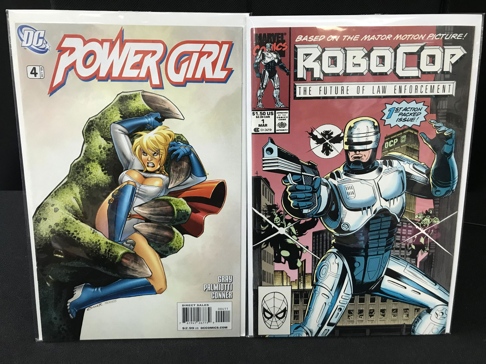POWER GIRL AND ROBOCOP COMIC BOOK LOT (1 of 1)