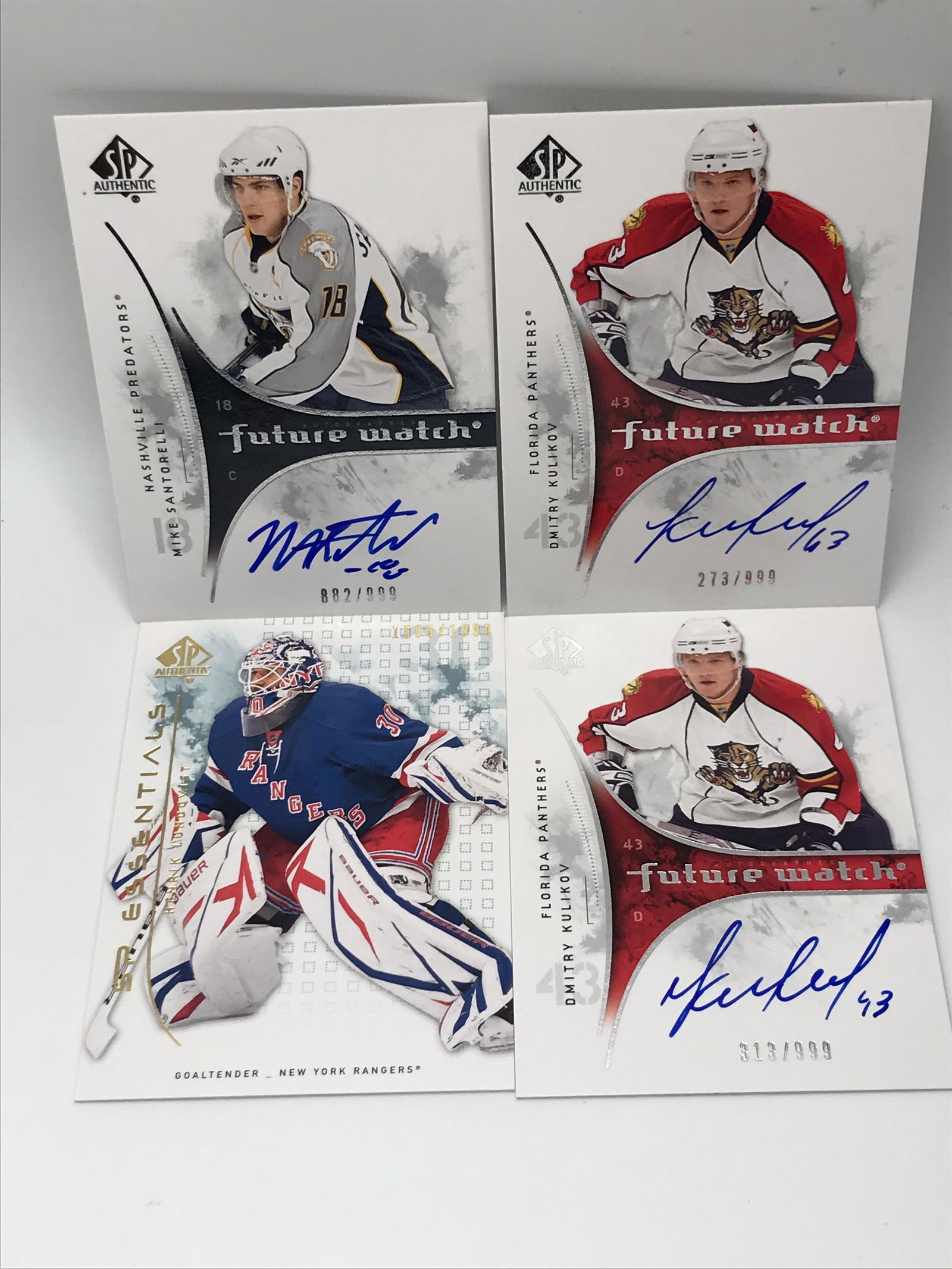 UPPER DECK SP AUTHENTIC FUTURE WATCH AUTO CARD LOT (1 of 1)