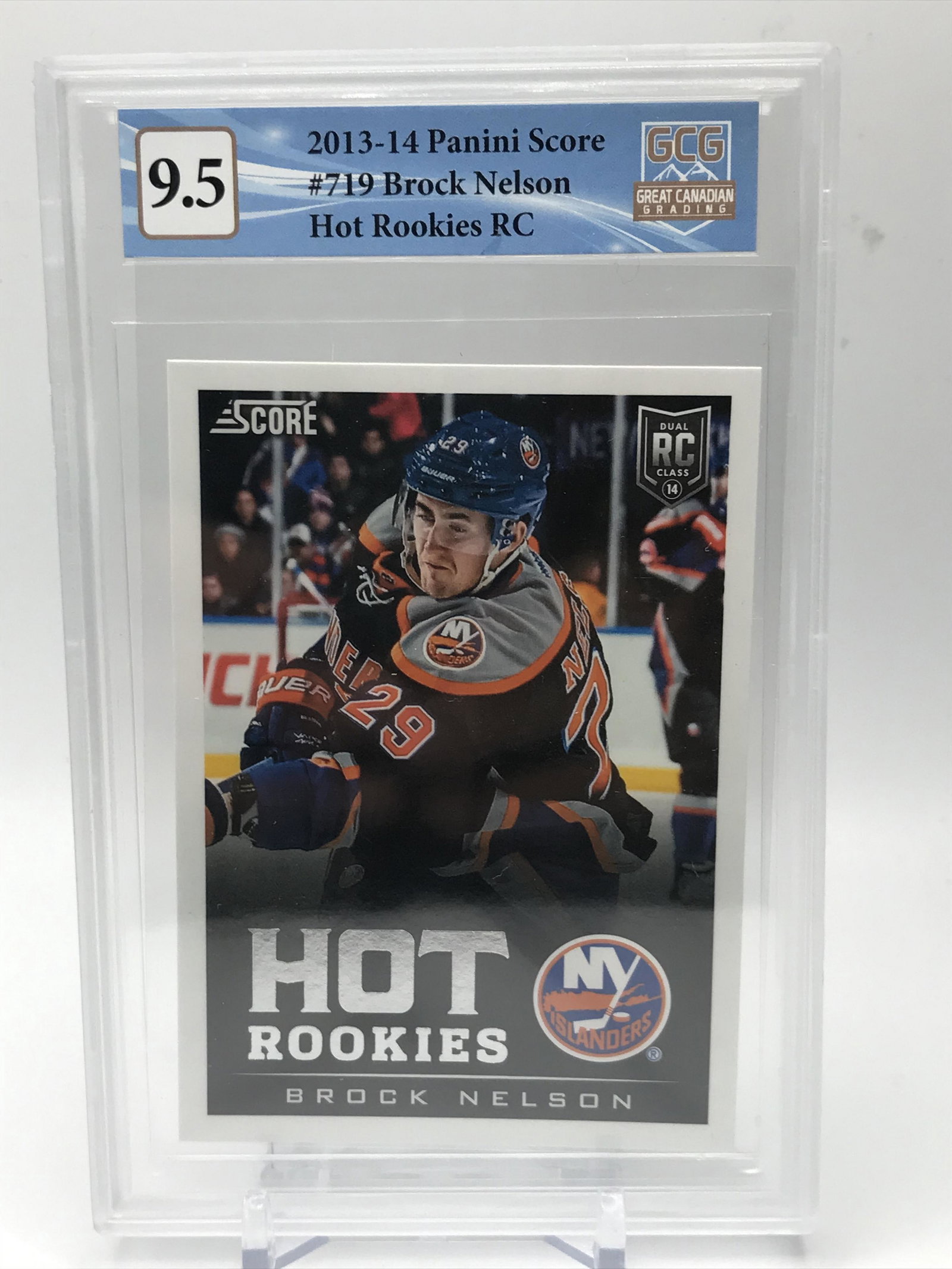 2013-14 PANINI SCORE BROCK NELSON HOT ROOKIES (GCG 9.5): Prices are in Canadian dollars