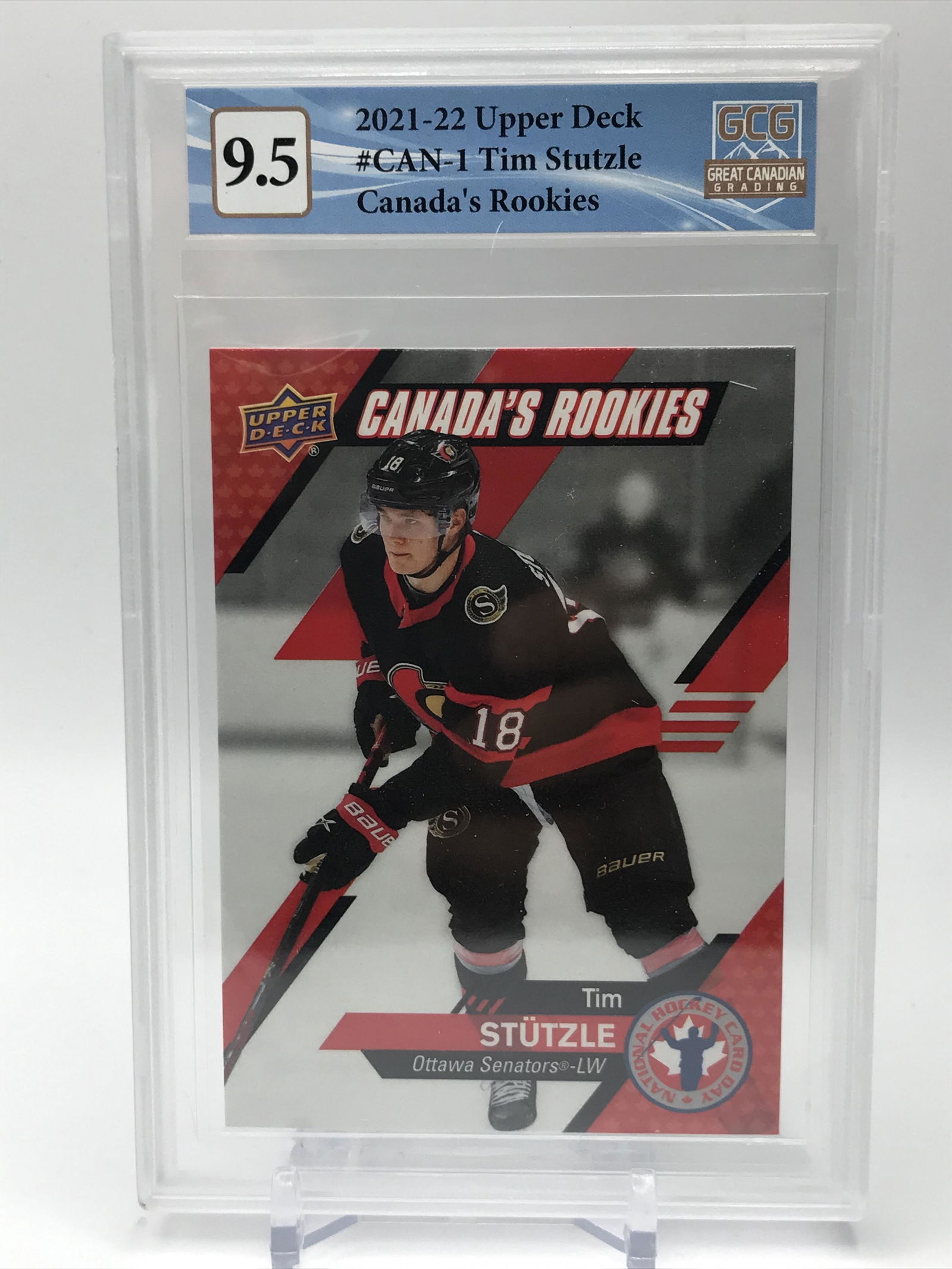 2021-22 UPPER DECK TIM STUTZLE CANADAS ROOKIES (GCG 9.5) (1 of 2)