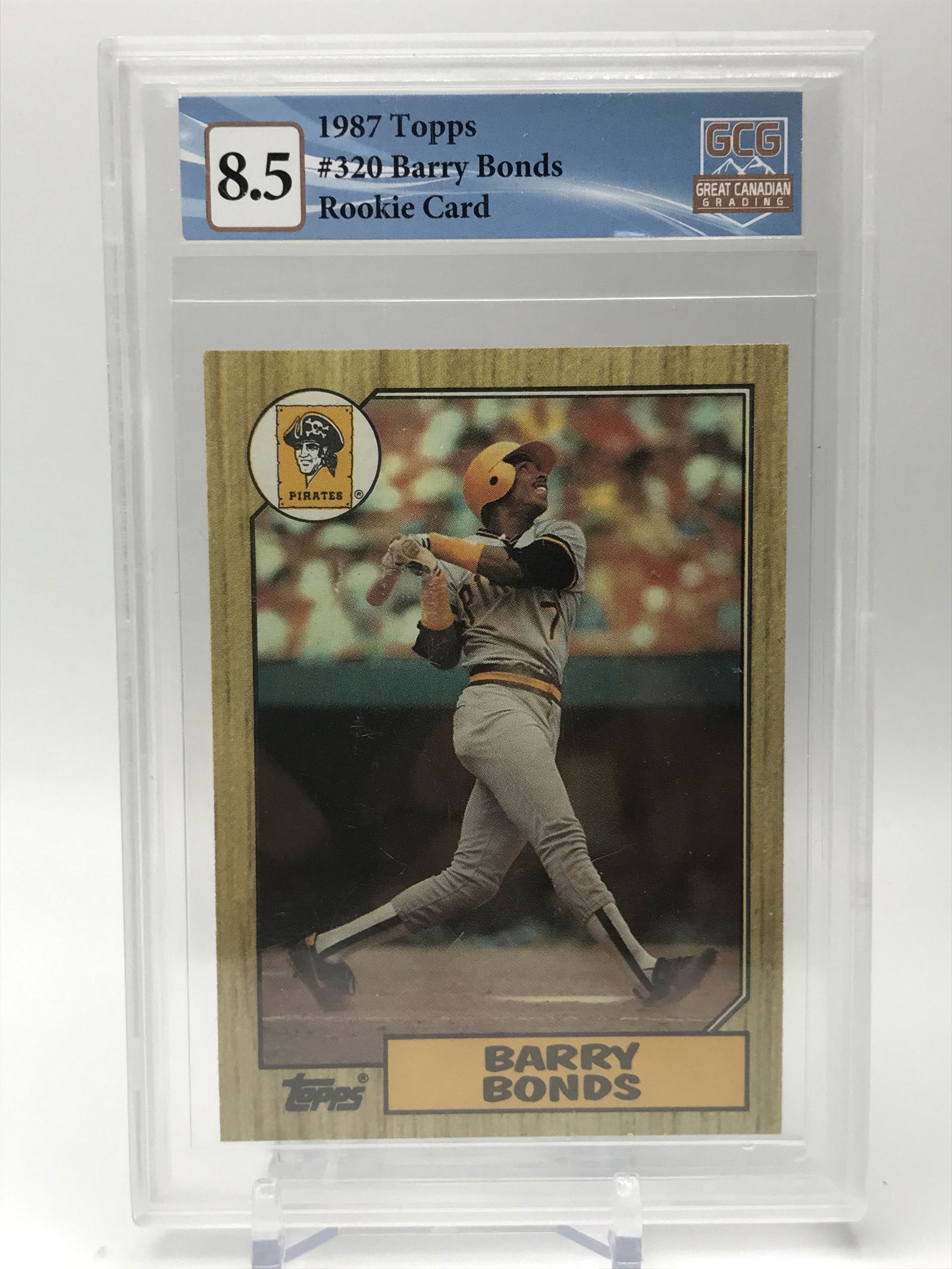 1987 TOPPS BARRY BONDS RC (GCG 8.5) (1 of 2)