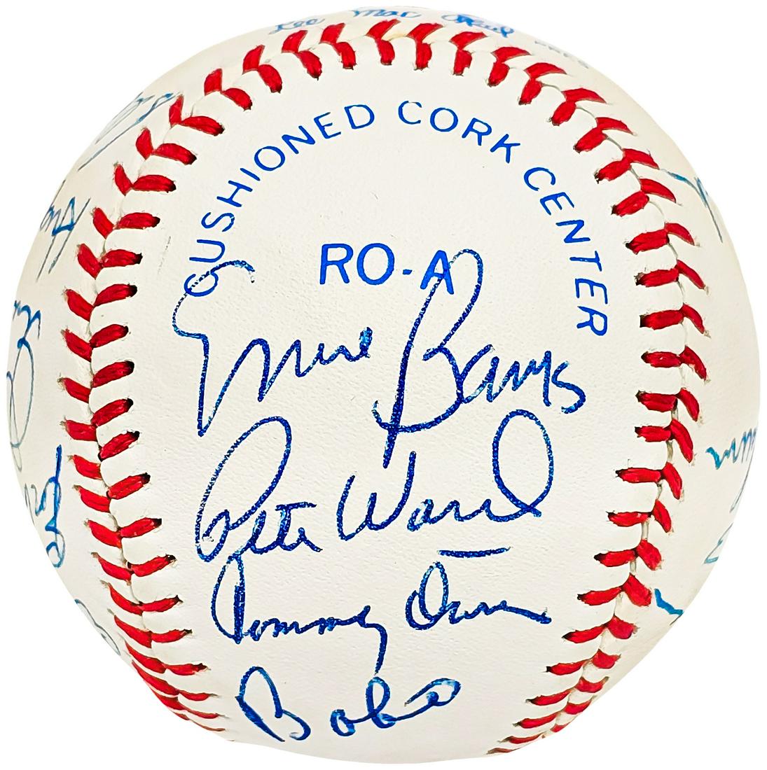 MLB Old Timers Game Signed Official MLB Baseball With 18 Autos Including Ernie Banks (BECKETT C (1 of 6)