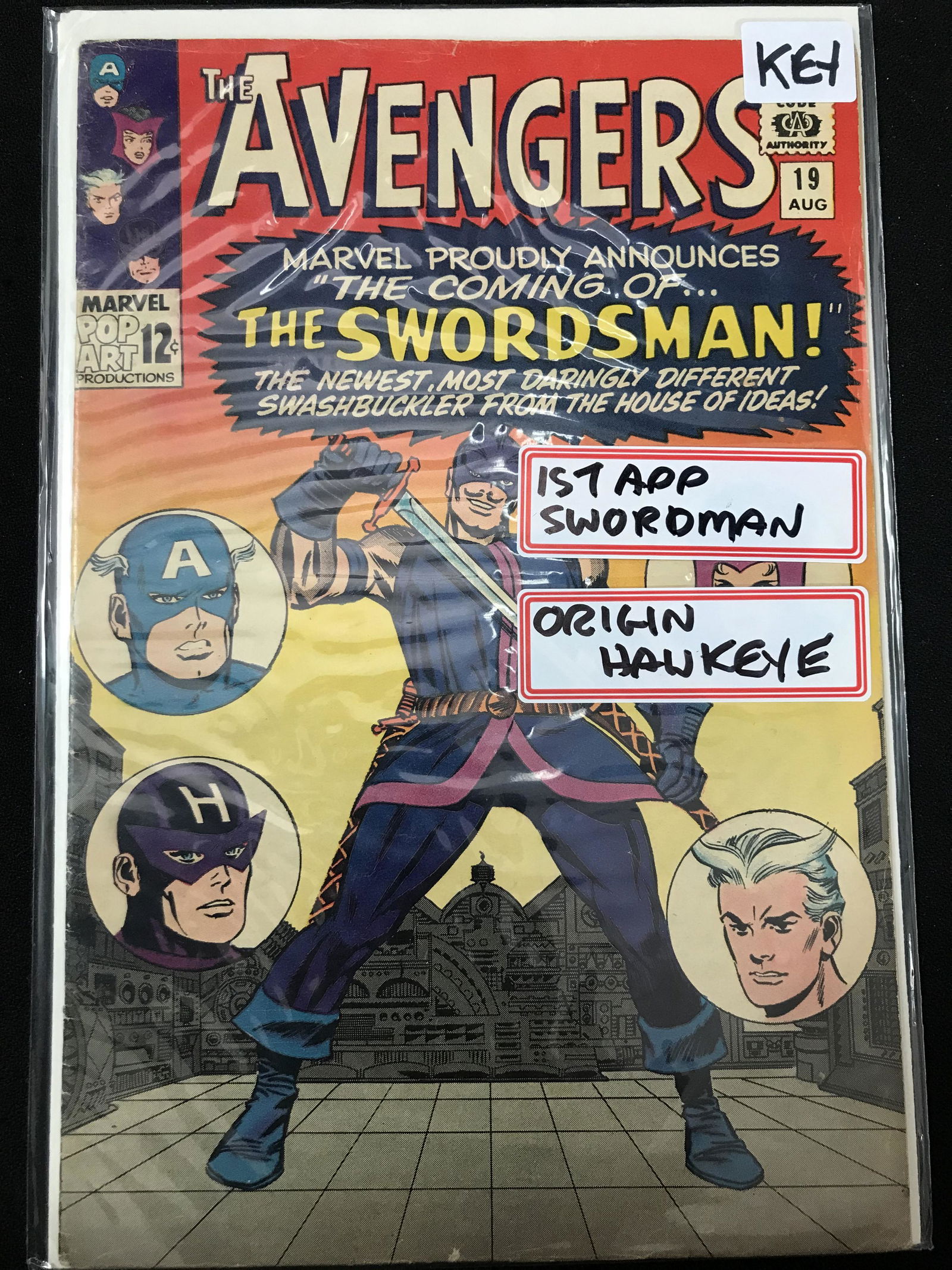 MARVEL COMICS THE AVENGERS NO.19 (1ST APPEARANCE THE SWORDMAN) (1 of 1)
