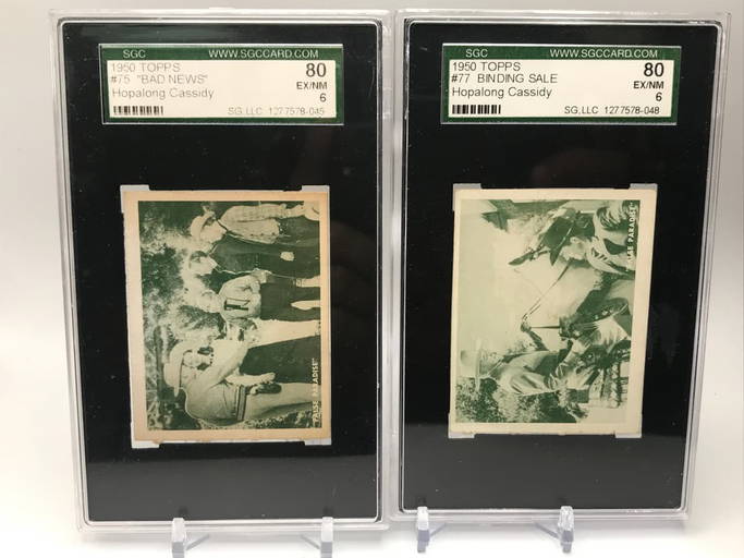 1950 Hopalong Cassidy Grading Trading Cards Lot (sgc)