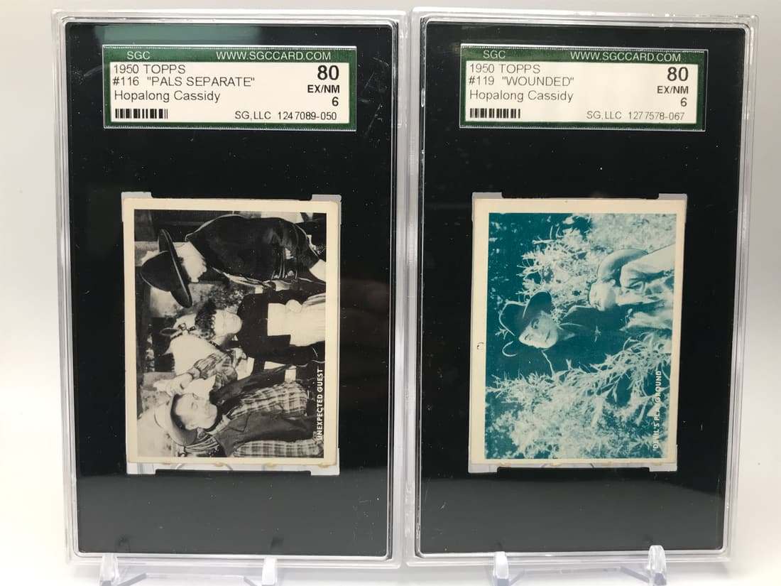 1950 HOPALONG CASSIDY GRADING TRADING CARDS LOT (SGC): Prices are in Canadian dollars
