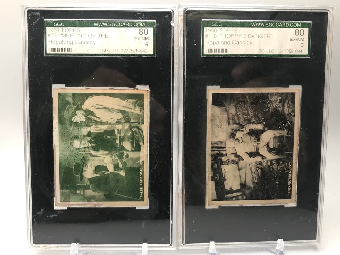 1950 HOPALONG CASSIDY GRADING TRADING CARDS LOT (SGC): Prices are in Canadian dollars