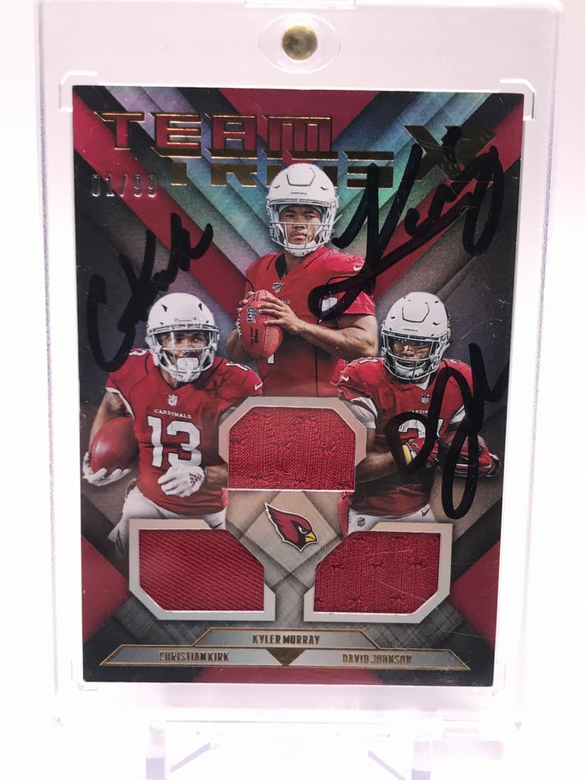 2019 PANINI CHRISTIAN KIRK/KYLER MURRAY/ DAVID JOHNSON NO. TTA-AC 1/99: 2019 PANINI CHRISTIAN KIRK/KYLER MURRAY/ DAVID JOHNSON NO. TTA-AC 1/99