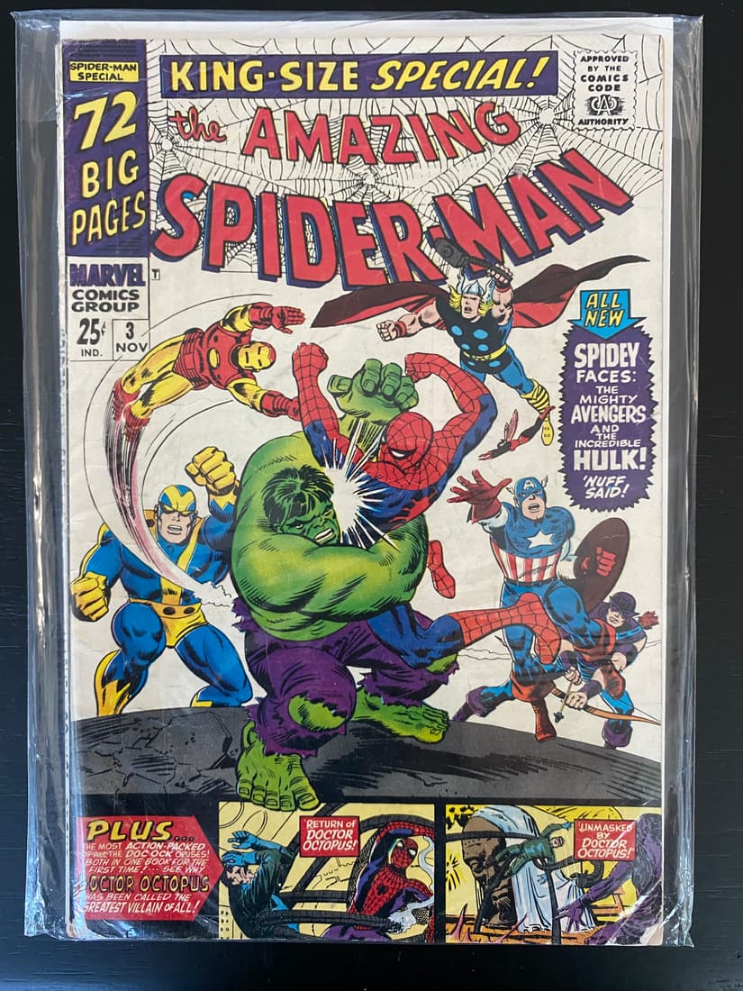 MARVEL COMICS NO.3 THE AMAZING SPIDERMAN (KING-SIZE SPECIAL) (1 of 1)