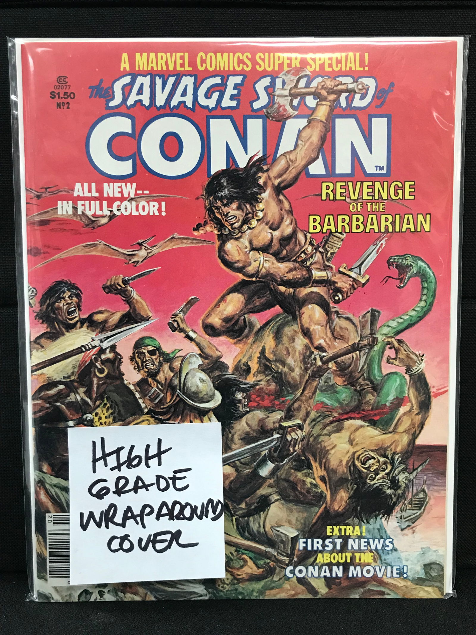 MARVEL COMICS SUPER SPECIAL SAVAGE SWORD OF CONAN HIGH GRADE WRAP AROUND COVER (1 of 1)