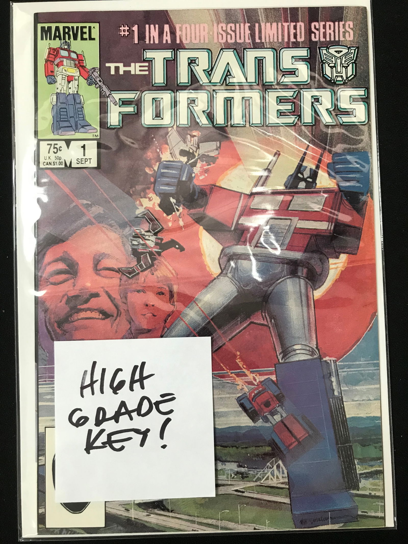 MARVEL COMICS THE TRANSFORMERS NO.1 HIGH GRADE (1 of 1)
