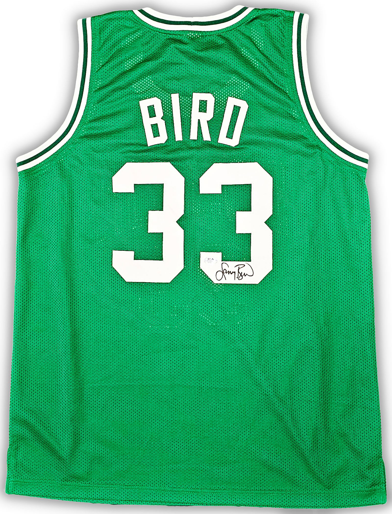 LARRY BIRD SIGNED BOSTON CELTICS BASKETBALL JERSEY (PSA COA) (1 of 4)