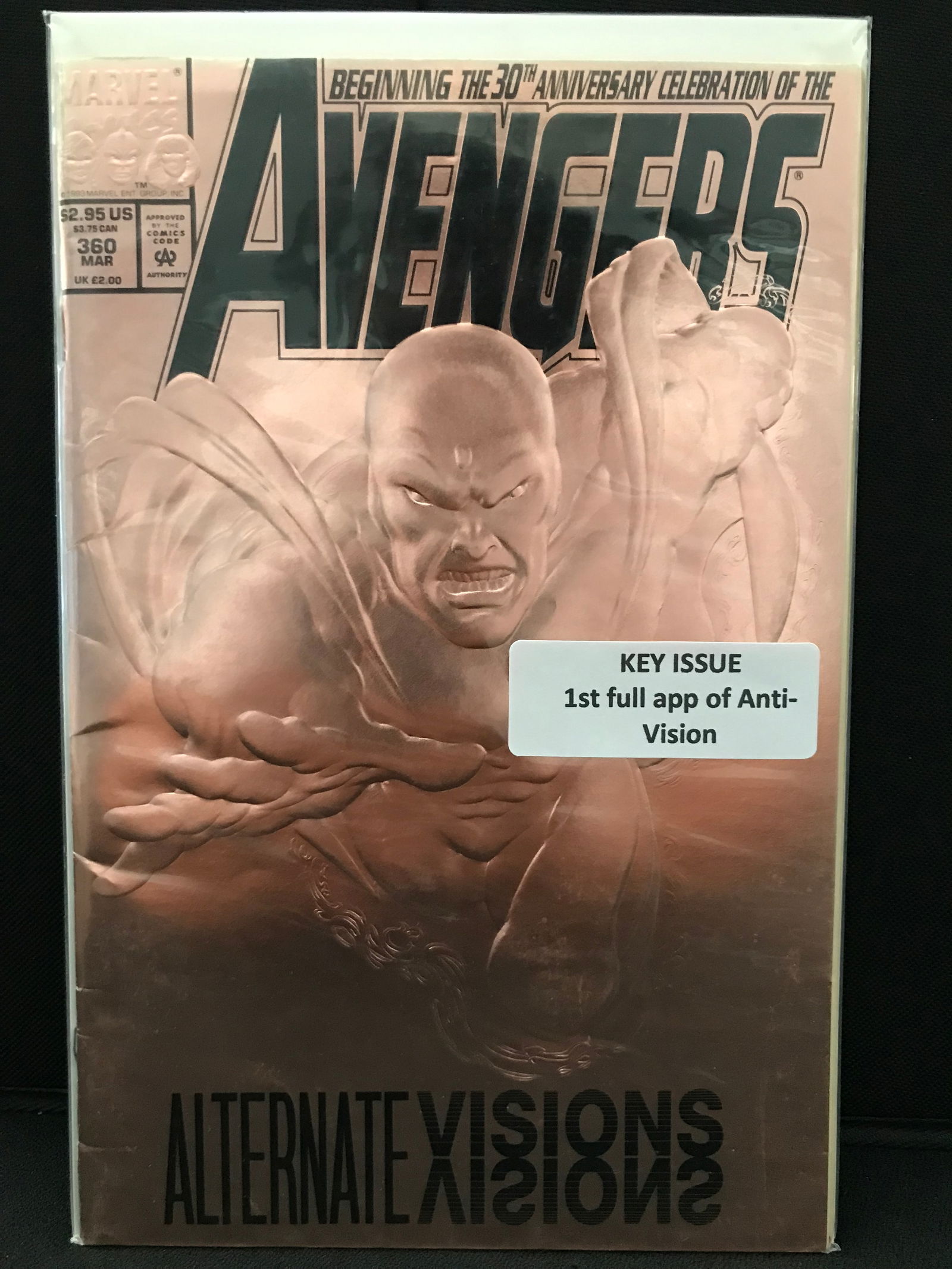 THE AVENGERS #360 KEY ISSUE 1ST APP OF ANTI-VISION  (MARVEL COMICS) (1 of 1)