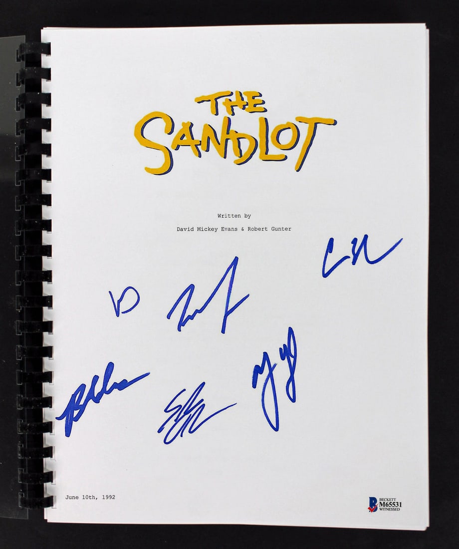 THE SANDLOT CAST SIGNED SCRIPT (BECKETT COA) (1 of 1)