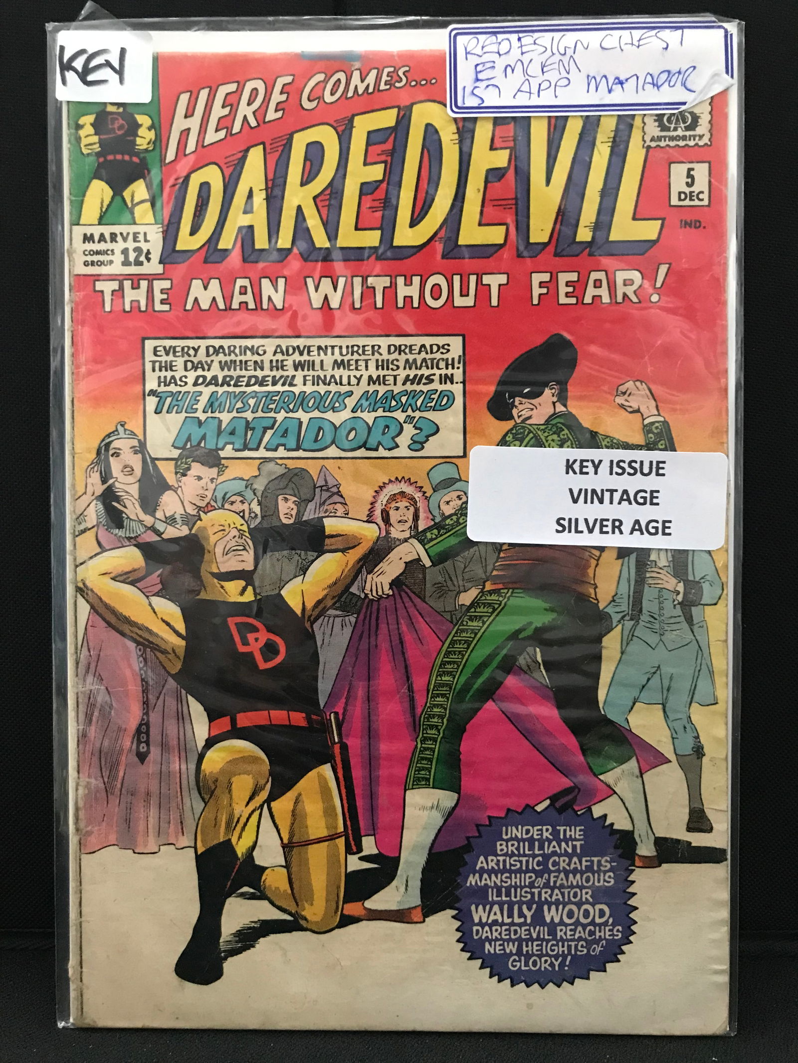 DAREDEVIL  #5 KEY ISSUE 1ST APP OF MATADOR   (MARVEL COMICS) (1 of 1)