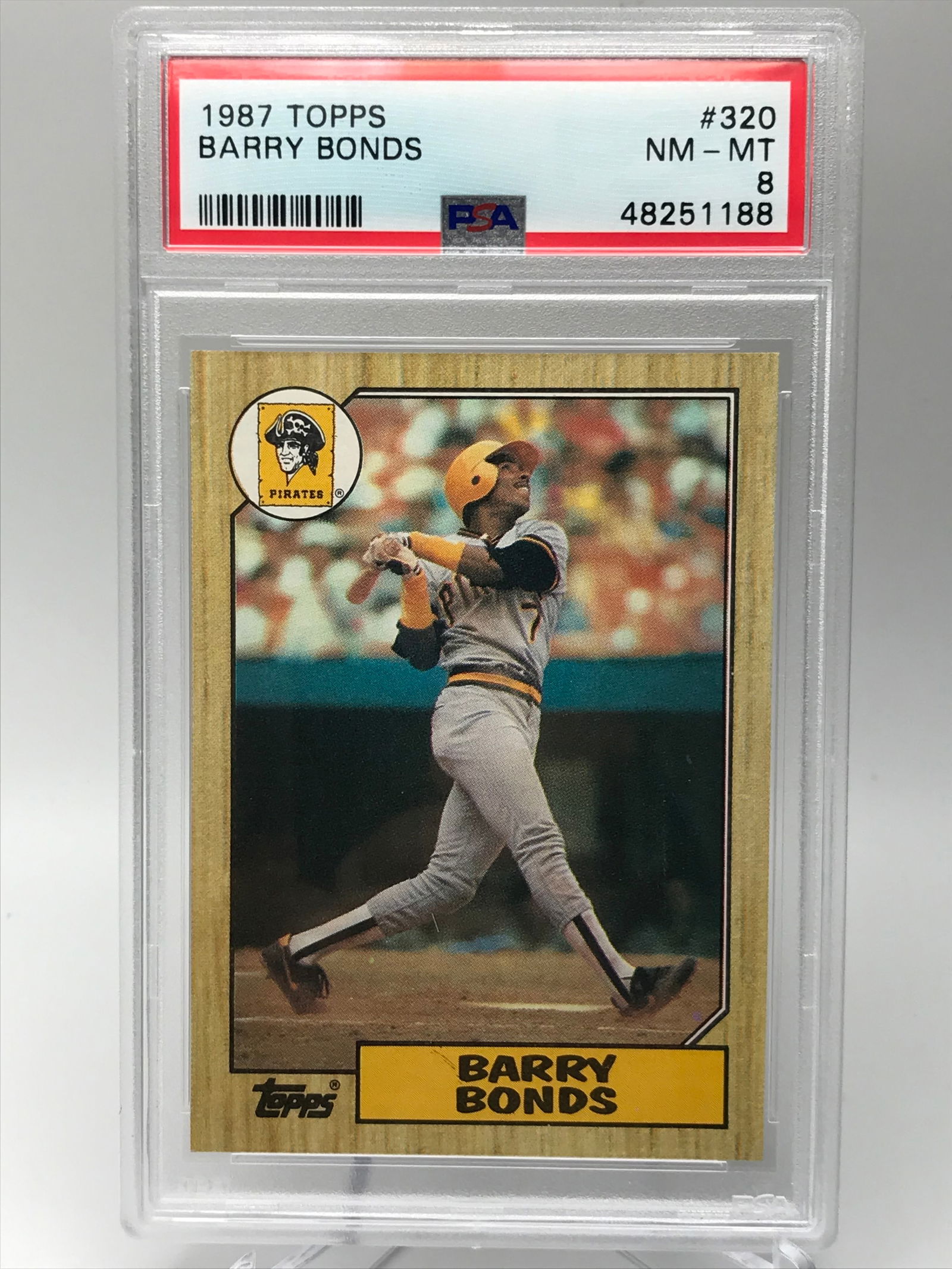 1987 TOPPS #320 BARRY BONDS ROOKIE CARD PSA  GRADED 8 (1 of 2)