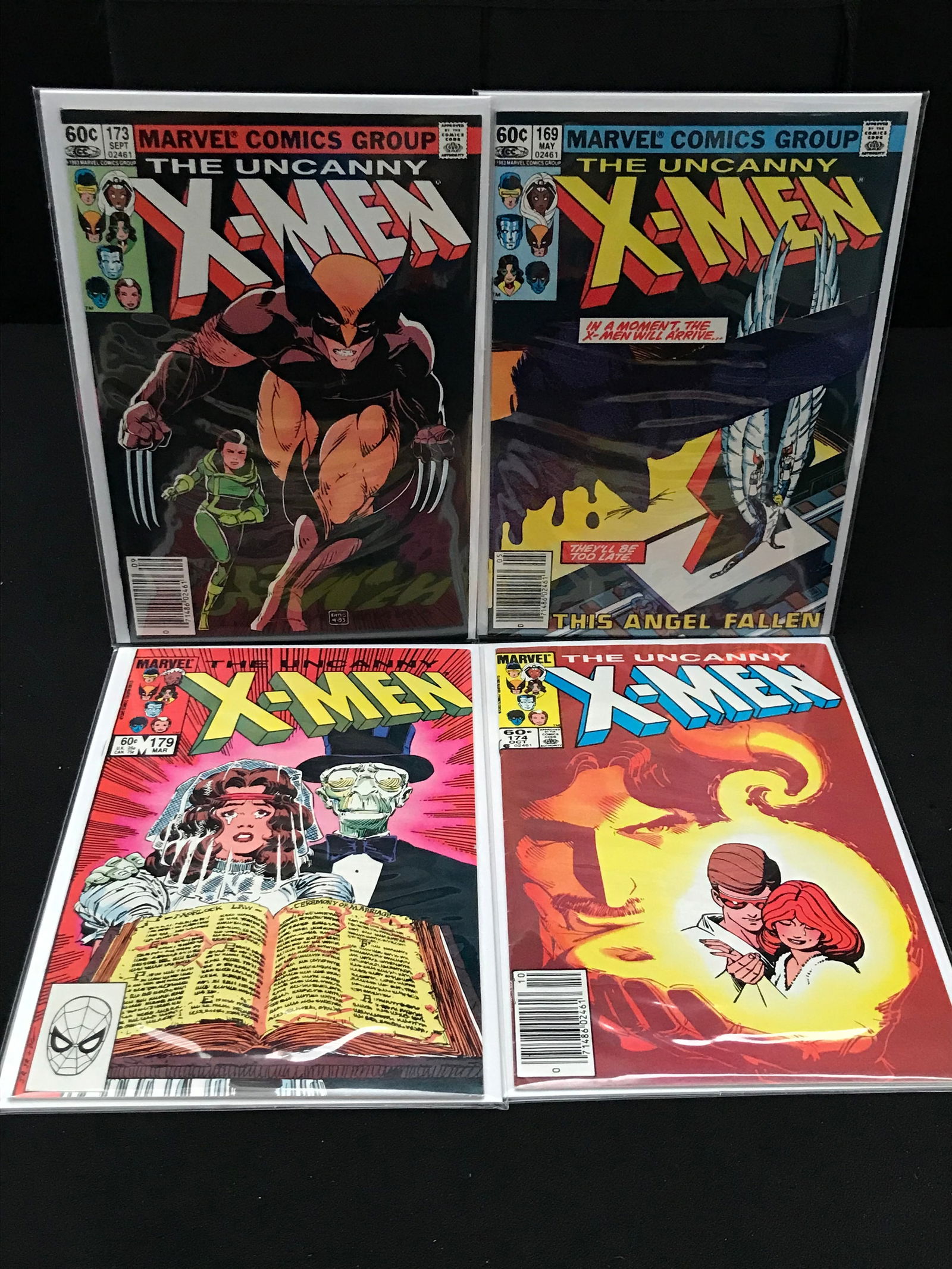 LOT OF 4 UNCANNY X-MEN COMICS (MARVEL COMICS): Prices are in Canadian dollars