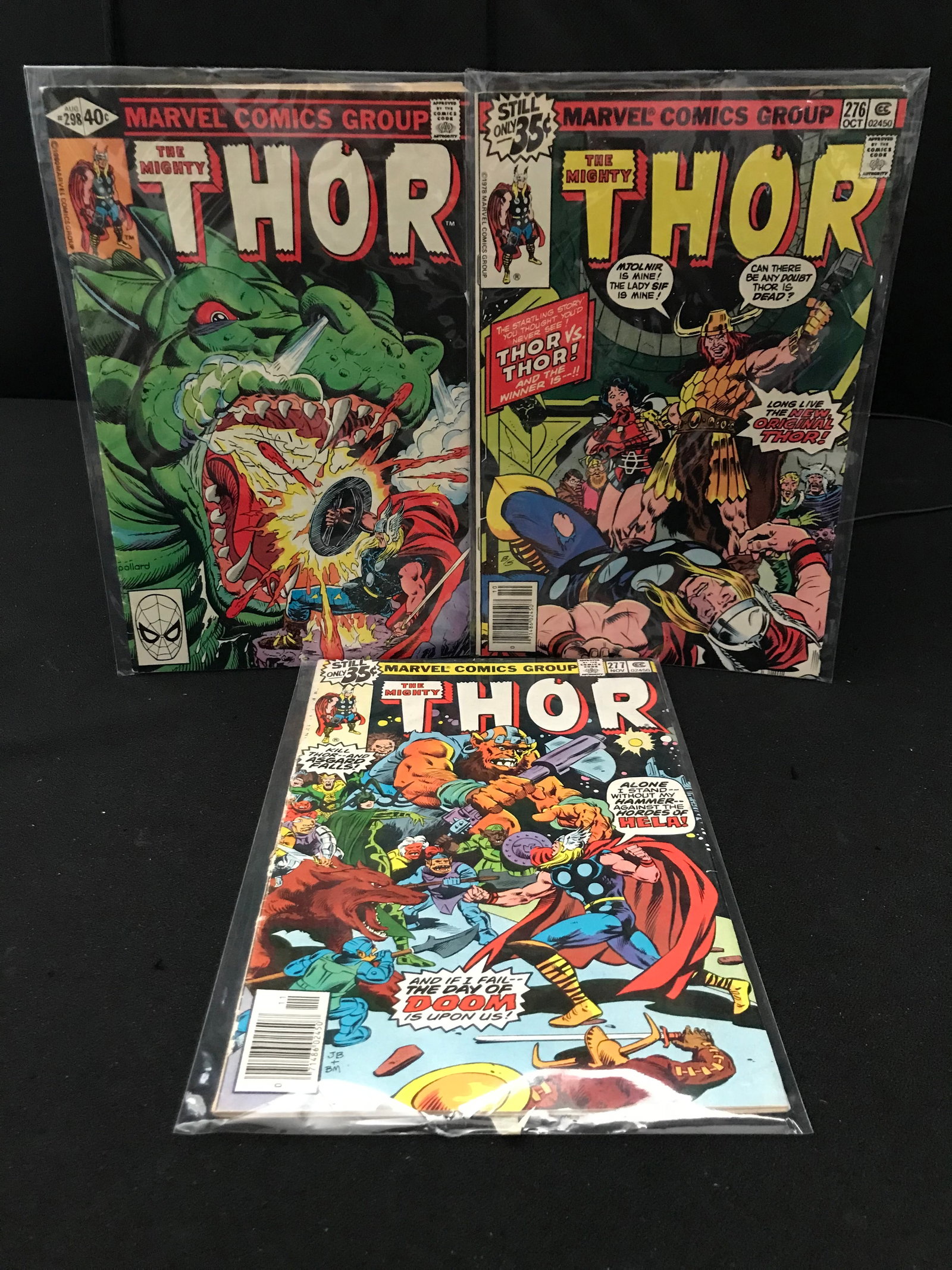 THE MIGHTY THOR # 277 AND #276 AND #298 (MARVEL COMICS): Prices are in Canadian dollars